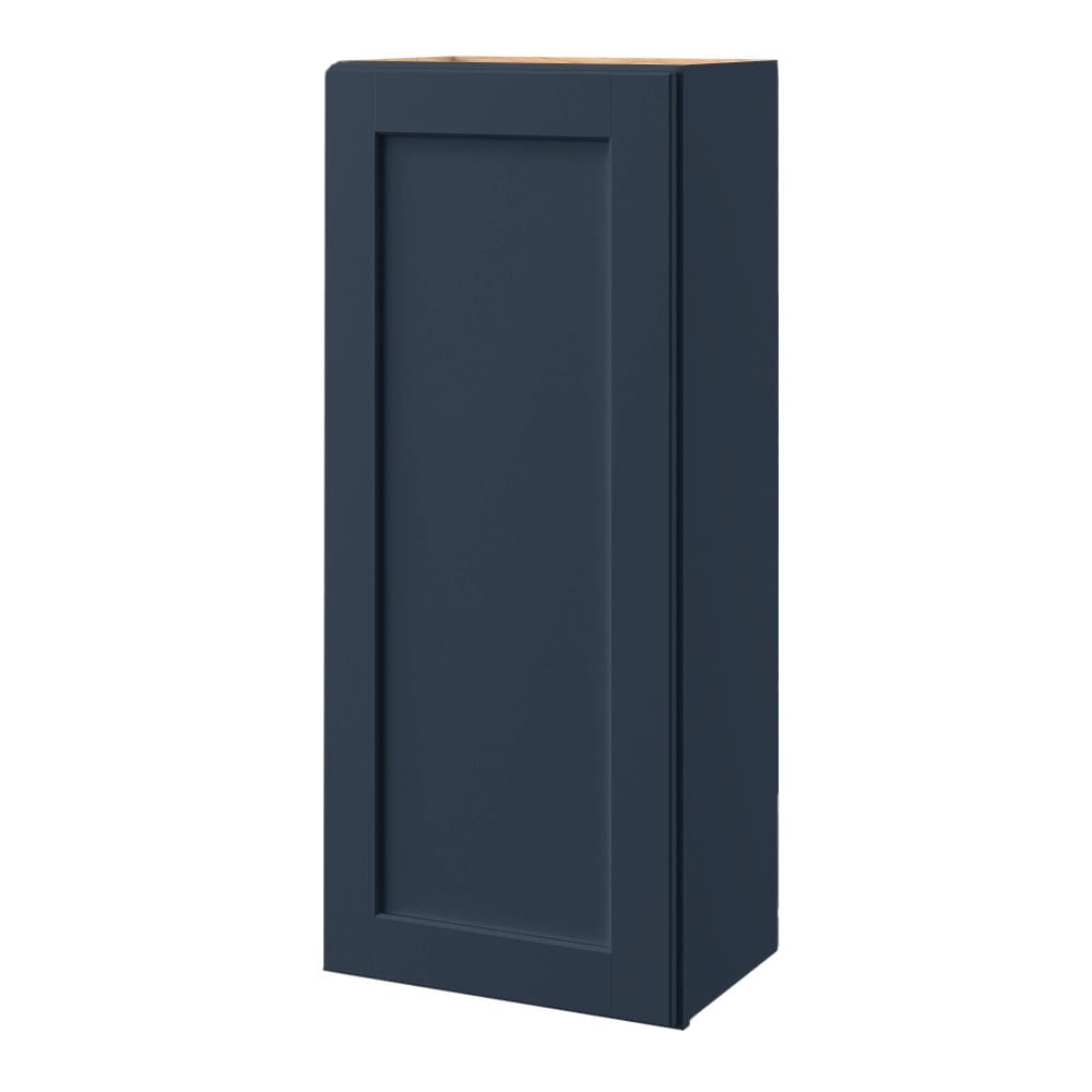 allen + roth Port 18-in W x 42-in H x 12-in D Navy Wall Fully Assembled Cabinet Flat Panel