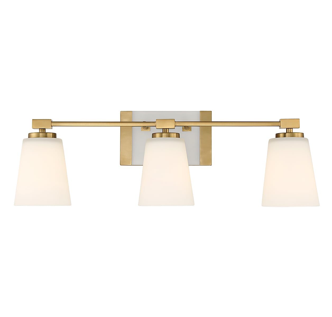 Savoy House Darby 25.25-in 3 Light Brushed Brass Traditional Bathroom Vanity light