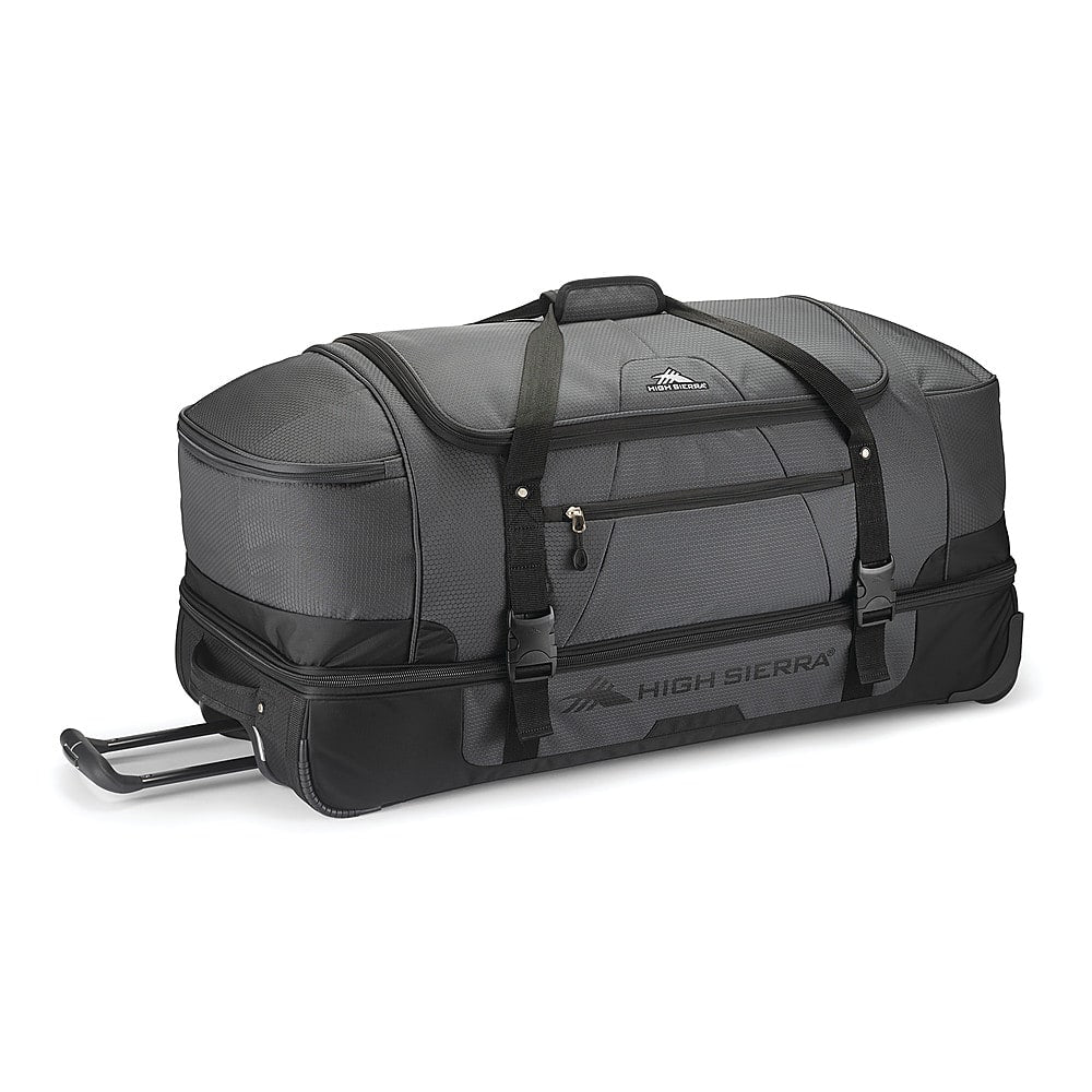High Sierra - Fairlead 34" Drop Bottom Wheeled Duffel - Mercury/Black