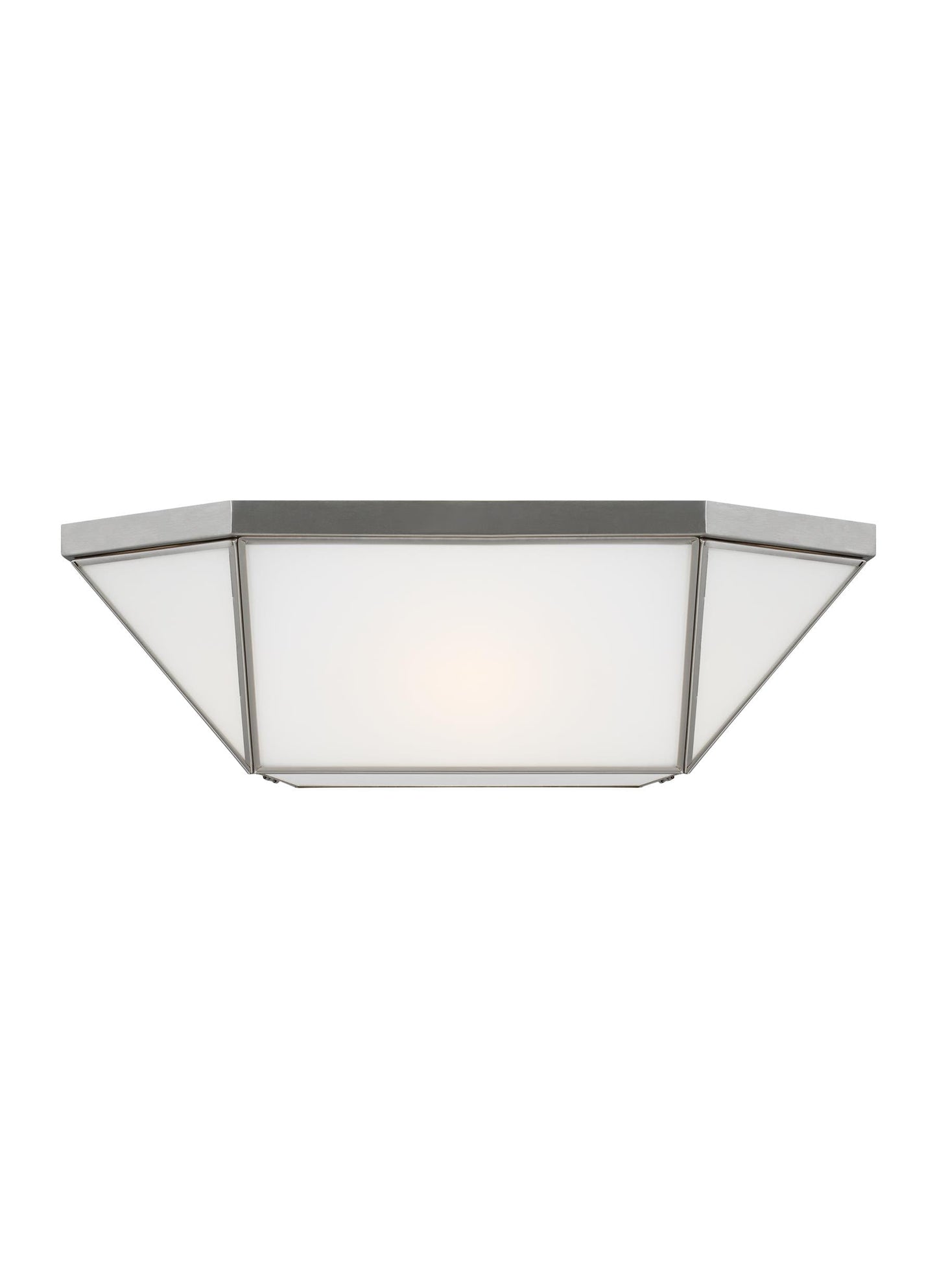 Generation Lighting Morrison 4 -Light 20-in Multiple finishes Nickel Flush Mount Light ENERGY STAR Certified