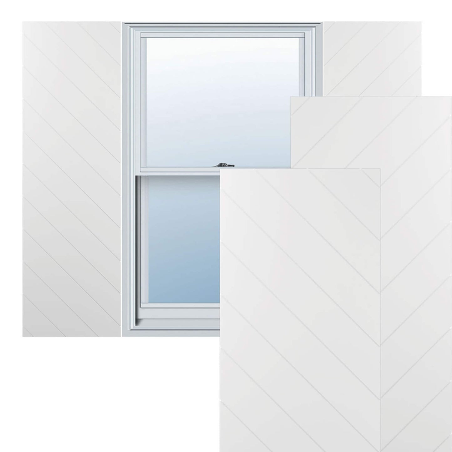 Ekena Millwork 12-in W x 64-in H Unfinished Paintable/Stainable Flat panel Exterior Shutters ( 2 -Pack )