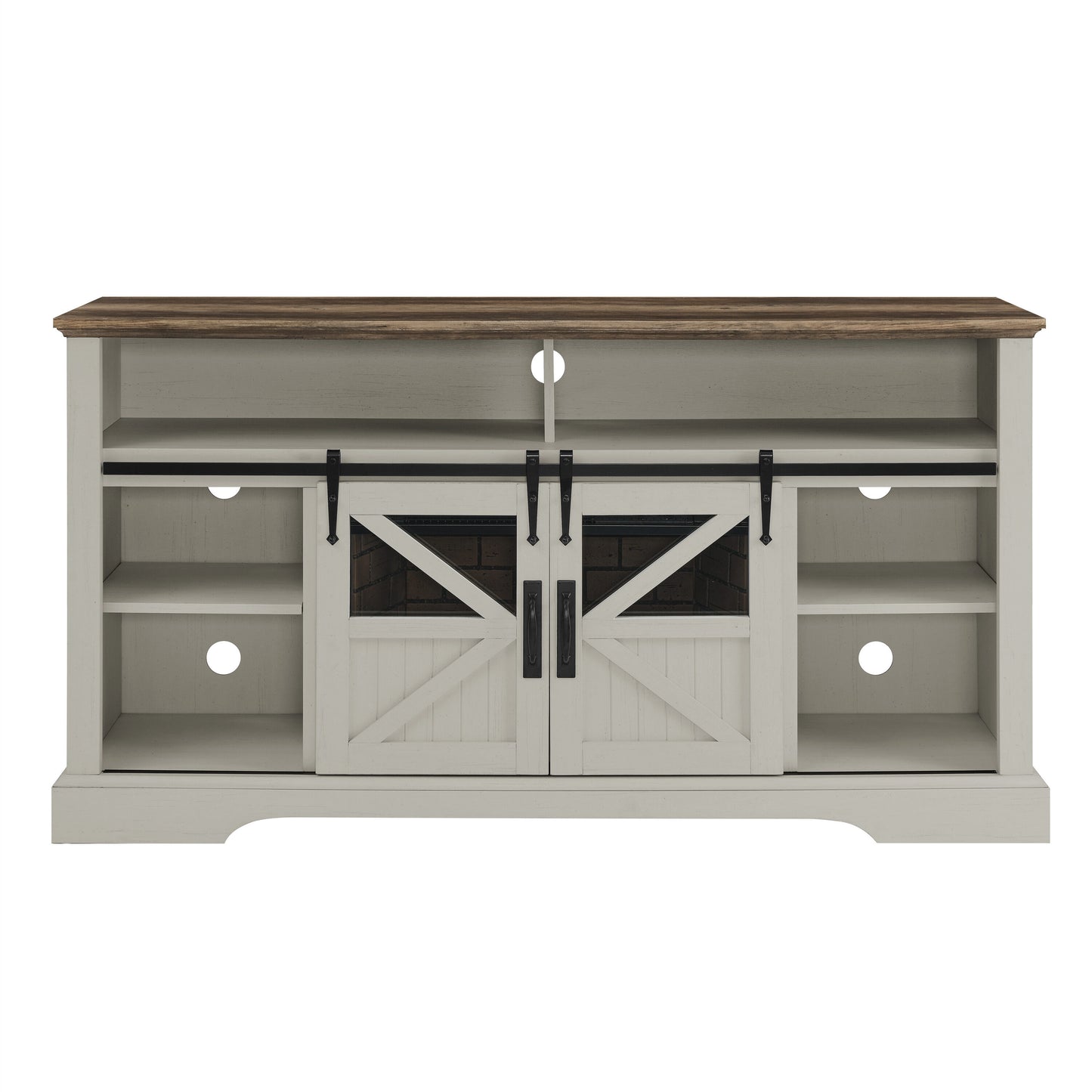 Maocao Hoom 60-in W White TV Stand with LED Corner or flat wall with Remote Control Included