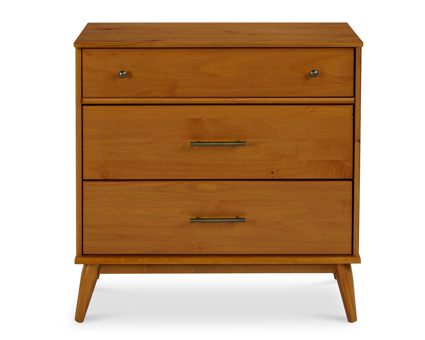 Camaflexi Mid-Century Modern Castanho Pine 3 -Drawer 36.0-in Standard dresser