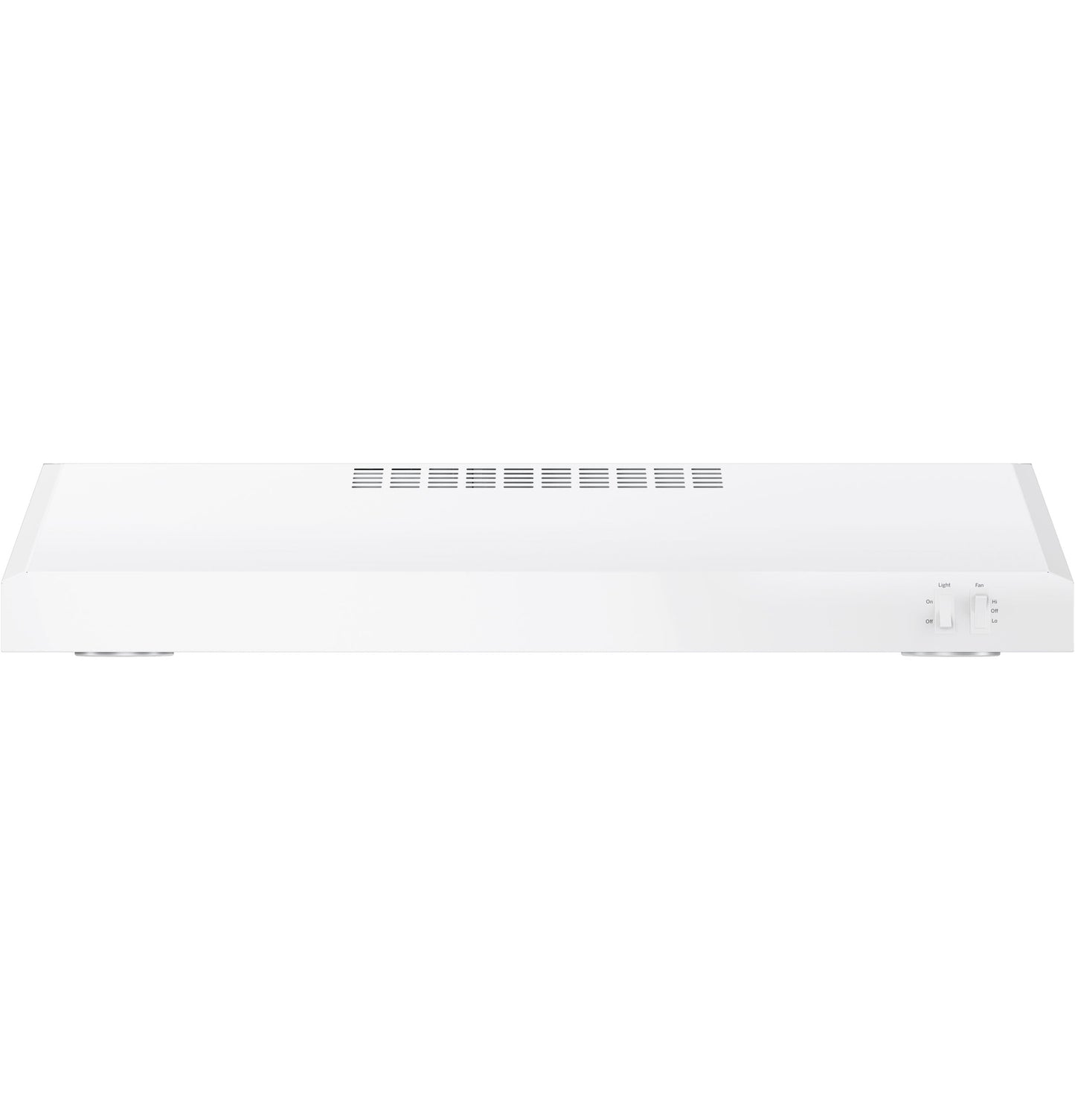 GE 30 inch Convertible 270-CFM White Under Cabinet Range Hood with Charcoal Filter