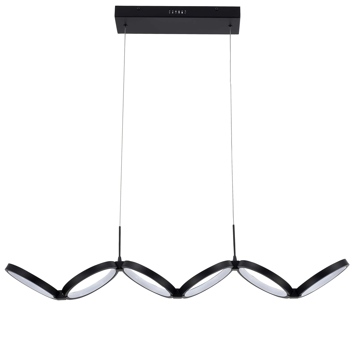 Dainolite Philo 1 -Light Matte Black Modern/contemporary Linear LED Medium Indoor Hanging Pendant Light