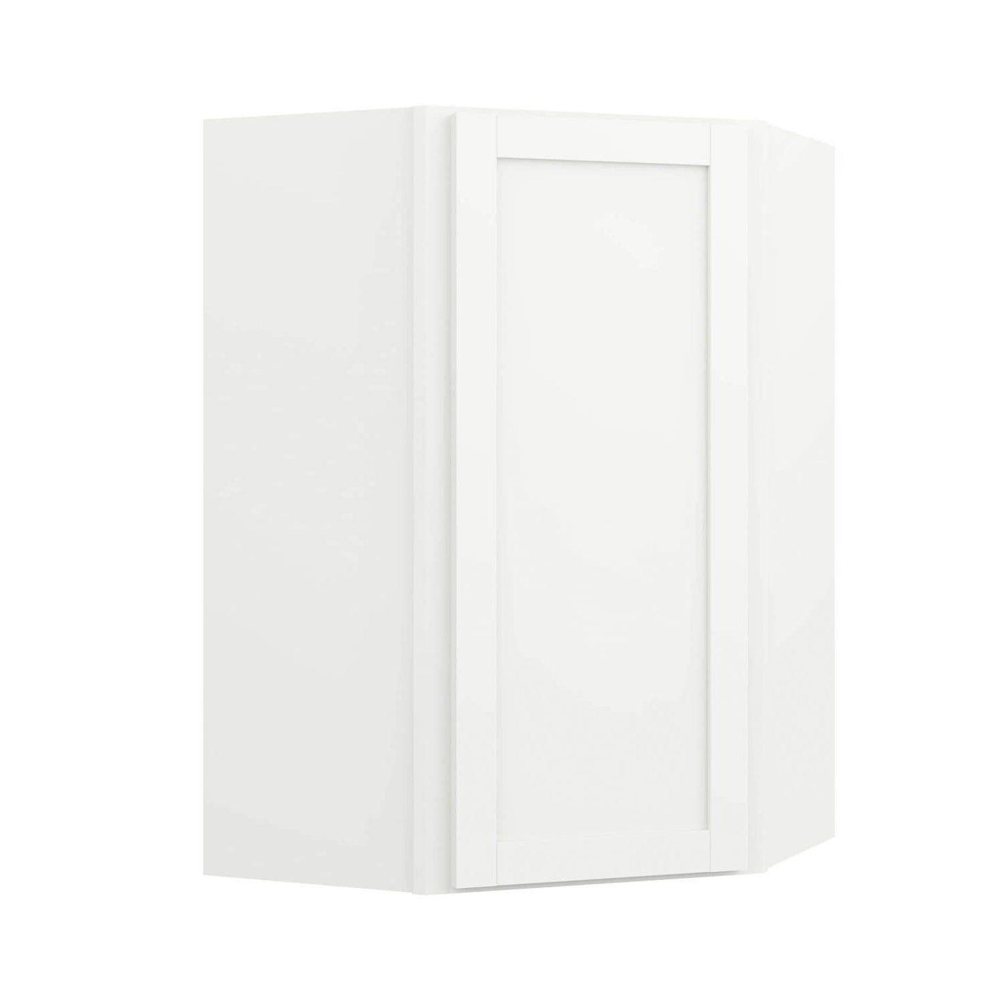 Project Source Conway 24-in W x 36-in H x 24-in D White Diagonal Wall Fully Assembled Cabinet Recessed Panel Shaker