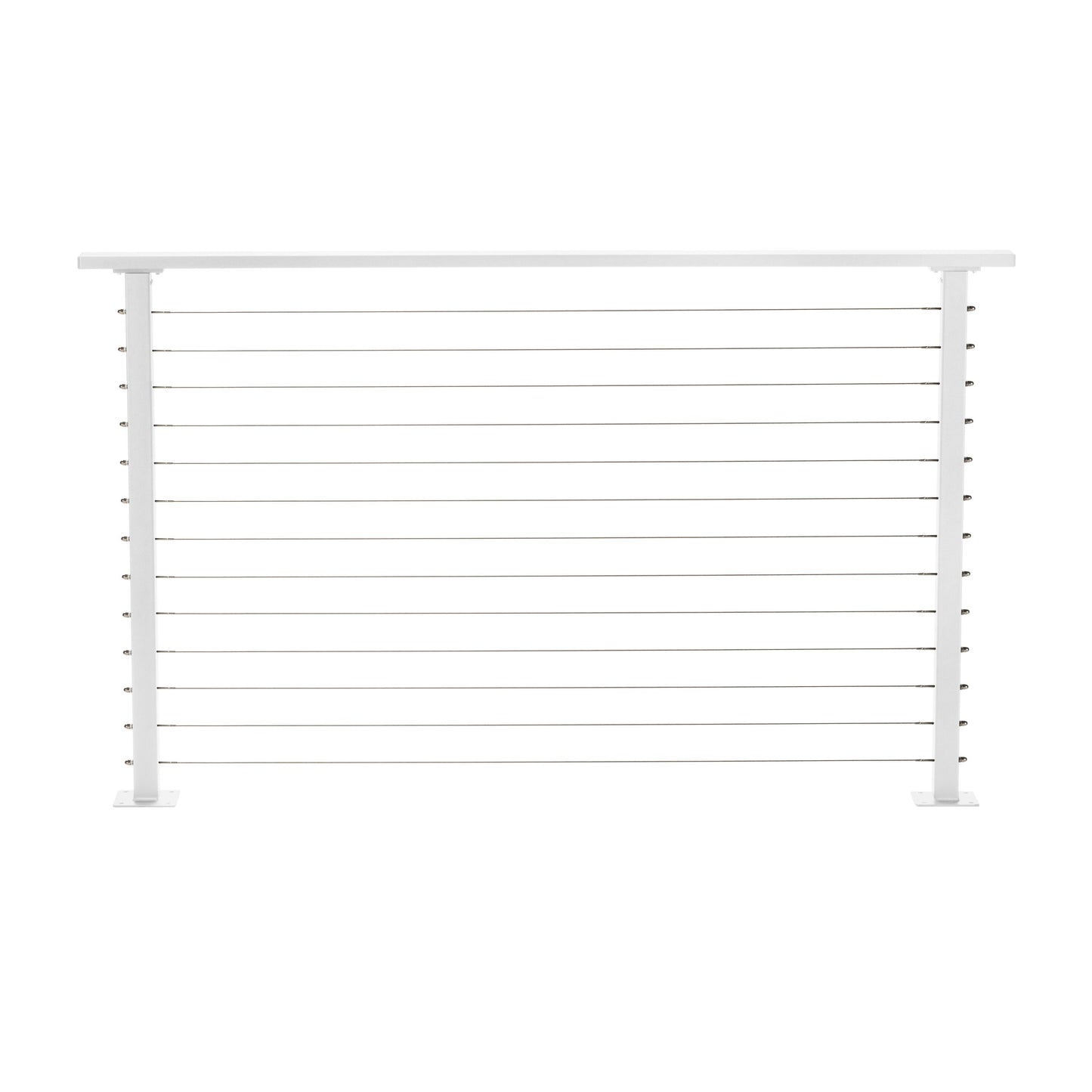 CityPost Deck Mount 6-ft x 42-in White Steel Deck Cable Rail Kit