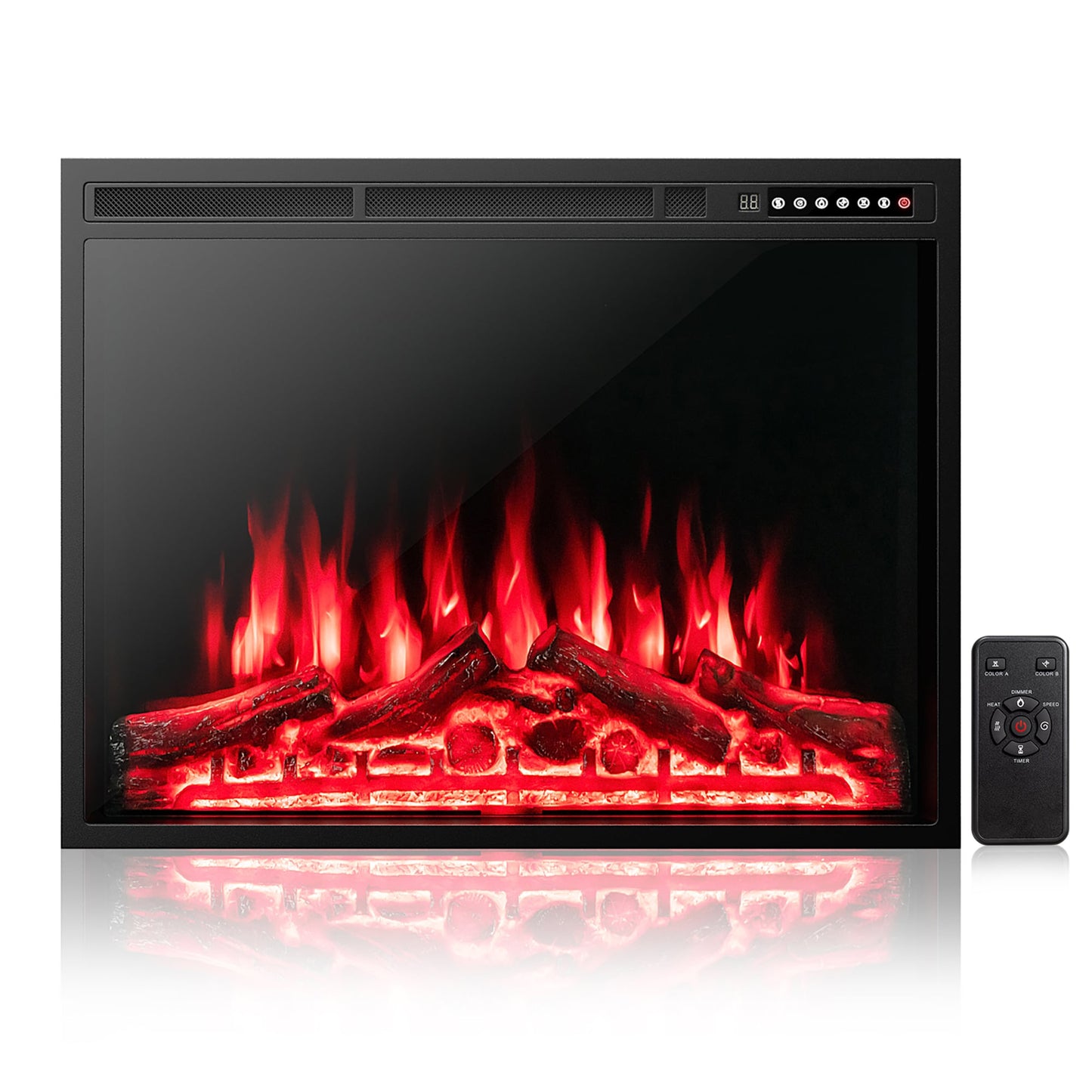 Goplus 6.5-in Black Electric Fireplace Insert FP10190