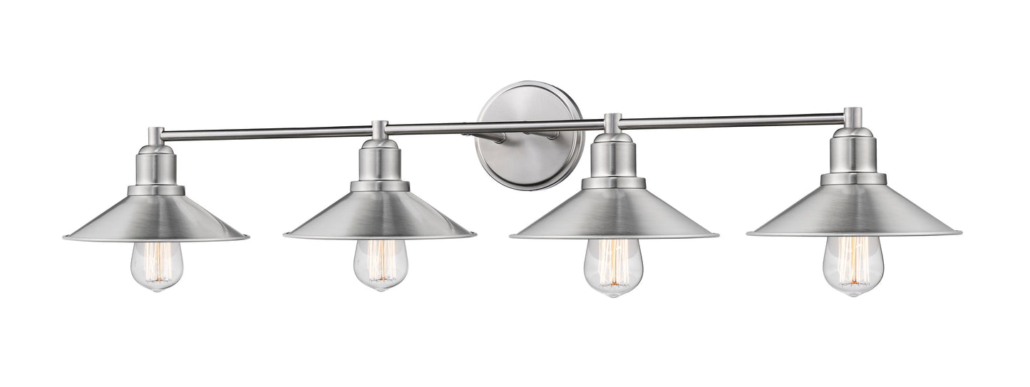 Z-Lite Casa 36.5-in 4 Light Brushed Nickel Modern/contemporary Bathroom Vanity light