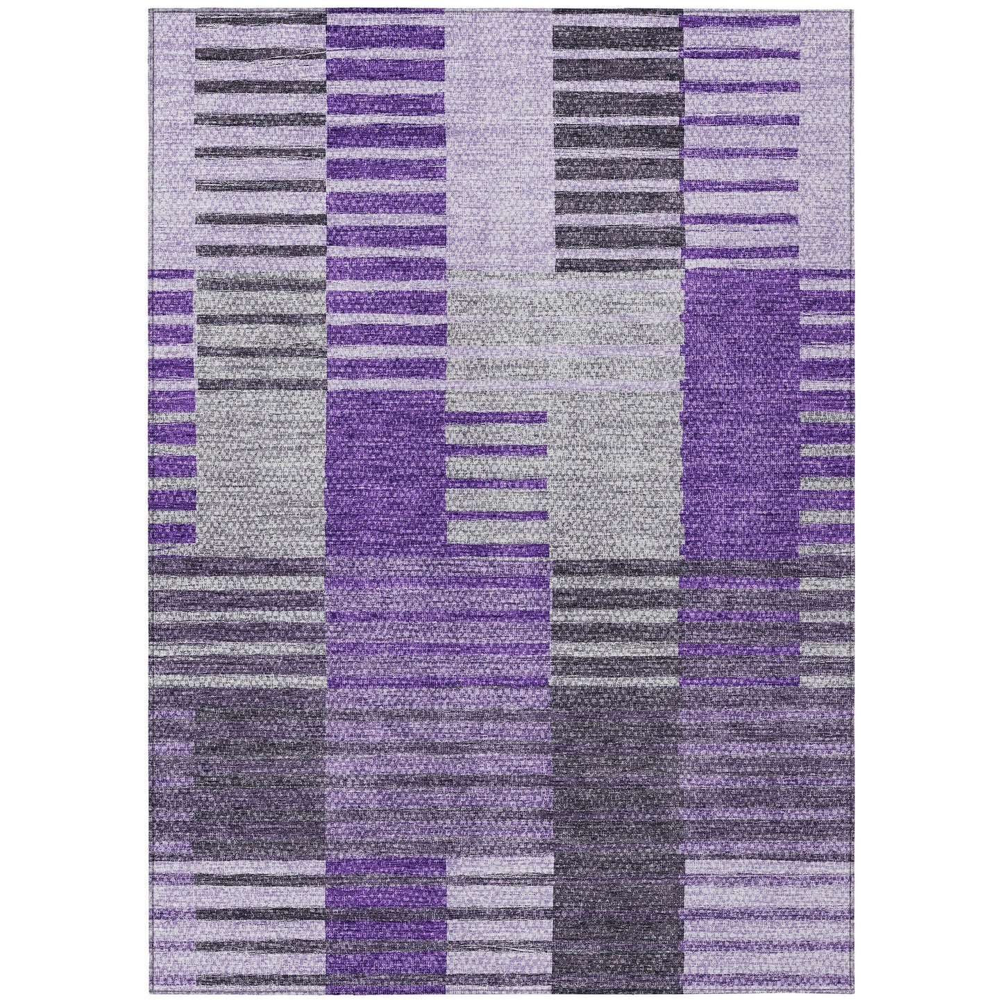Addison Rugs Chantille ACN687PP 10 x 14 (ft) Polyester Purple Rectangular Indoor/Outdoor Geometric Machine washable Area rug