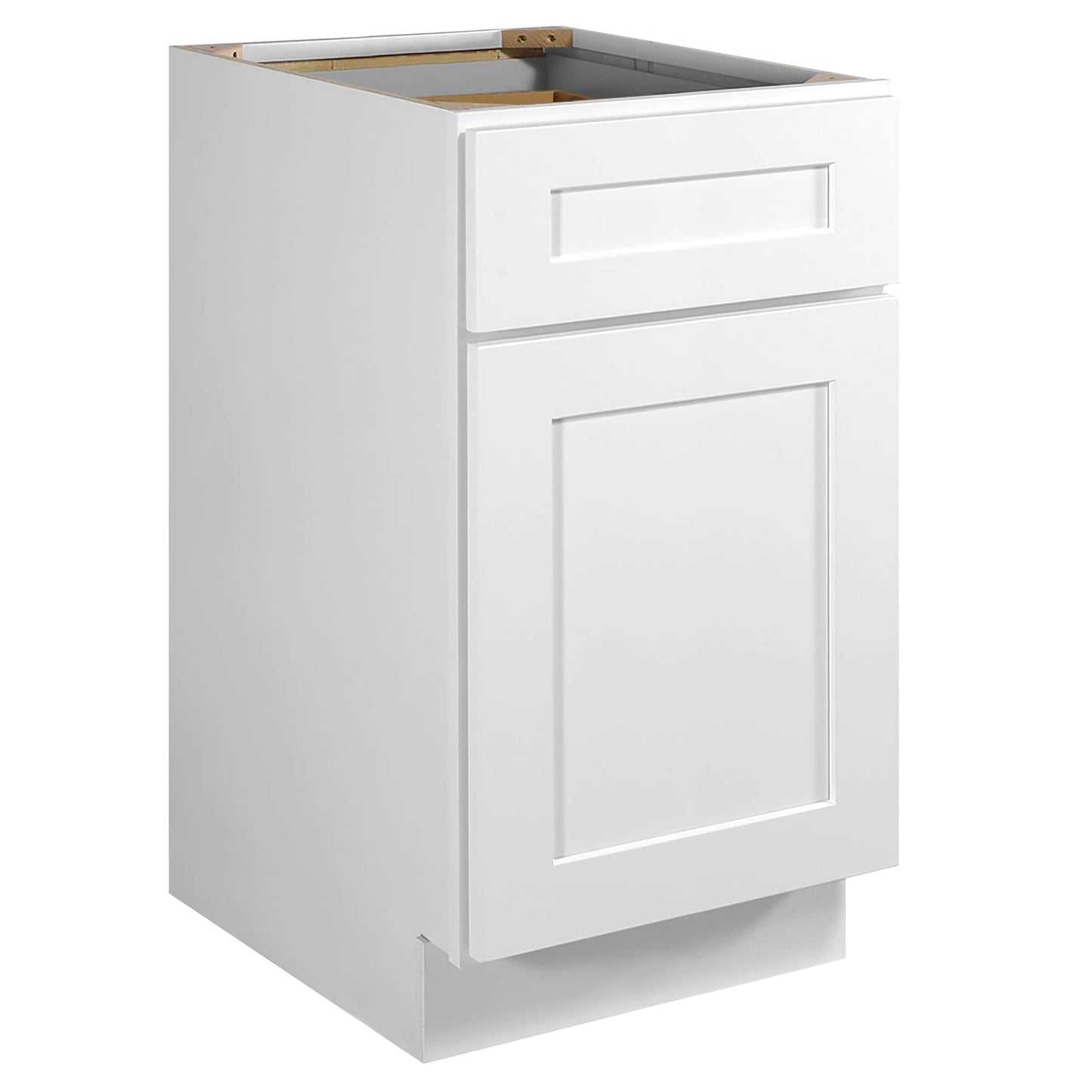 Design House Brookings 18-in W x 34.5-in H x 24-in D White Maple Base Fully Assembled Plywood Cabinet Recessed Panel Shaker