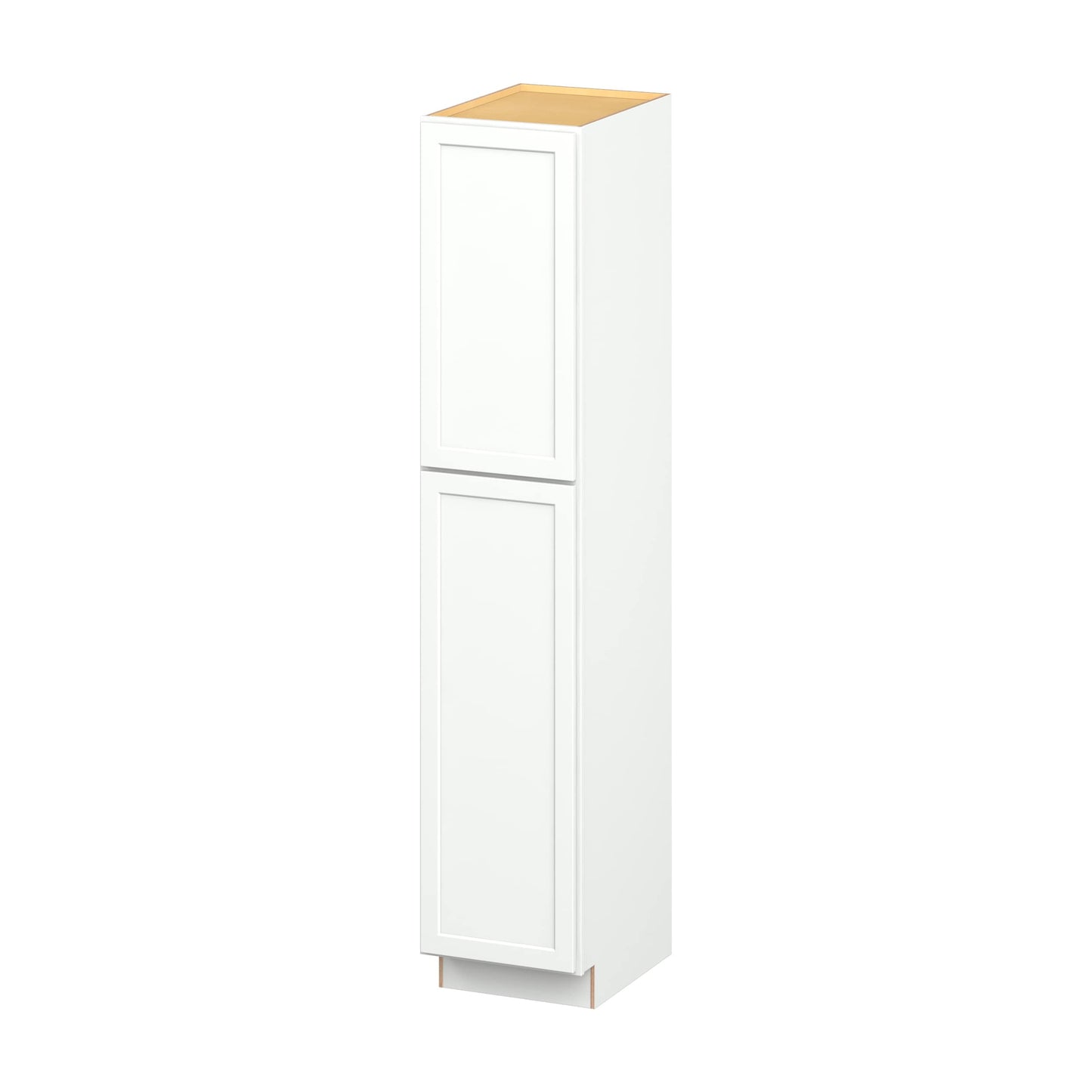 Hugo&Borg PRO Glendale 18-in W x 90-in H x 24-in D Pure White Pantry Ready to Assemble (RTA) Plywood Cabinet Recessed Panel Shaker