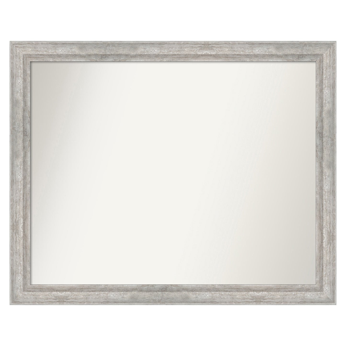 Amanti Art Angled Silver Frame 31.25-Inches W x 25.25-Inches H Rectangle Angled Silver Framed Vanity Mirror