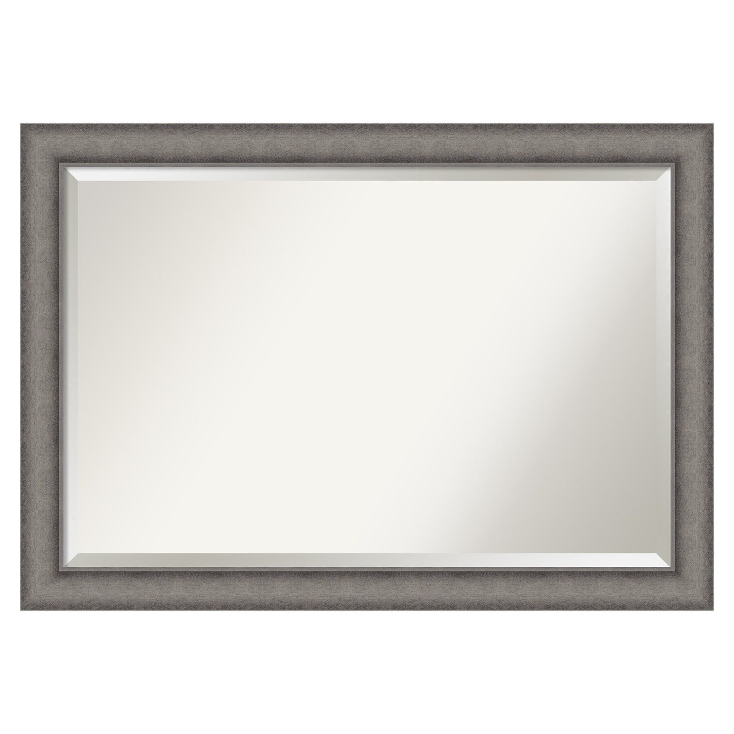 Amanti Art Burnished Concrete Frame 40.5-in W x 28.5-in H Rectangle Burnished Concrete Framed Wall Mirror