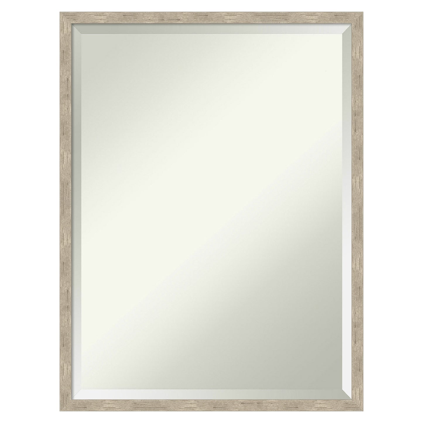 Amanti Art Imprint Pewter Frame 19-in W x 25-in H Rectangle Salon Scoop Silver Framed Wall Mirror