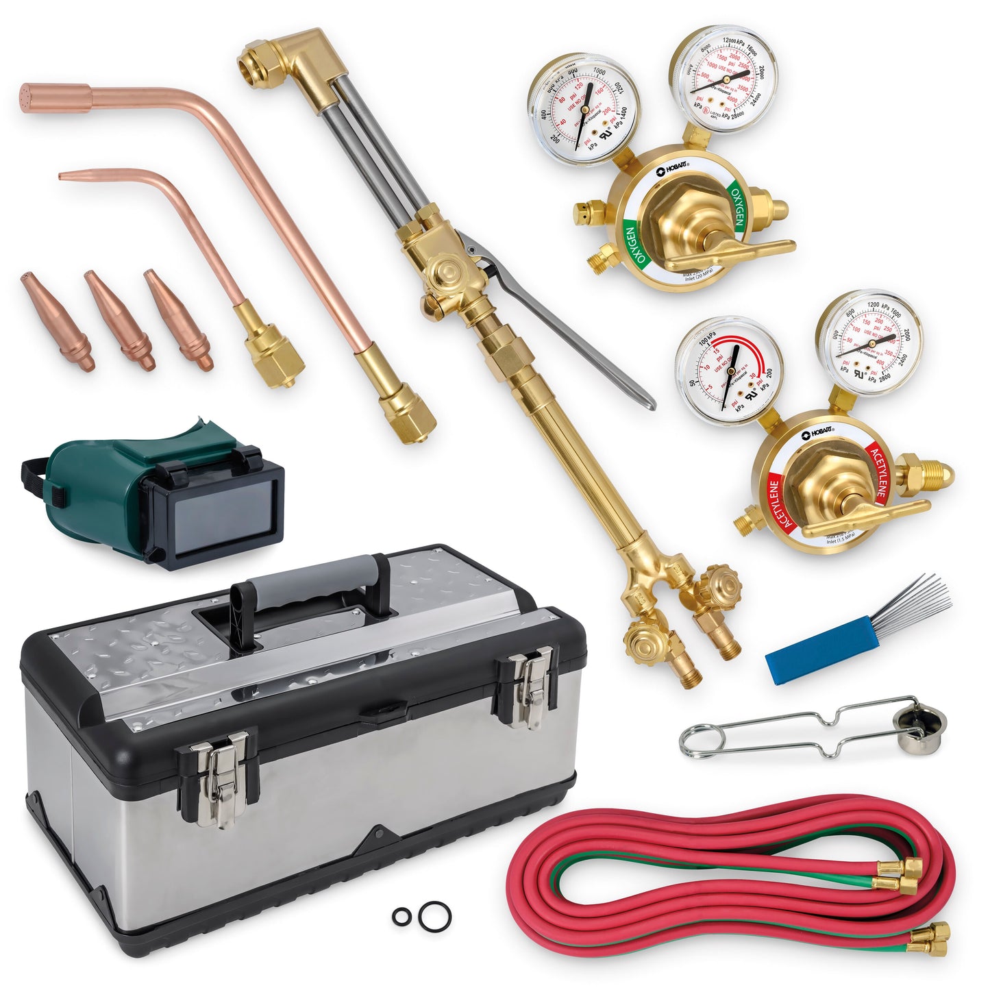 Hobart Propane and Oxygen Acetylene Cutting and Brazing Kit 770974