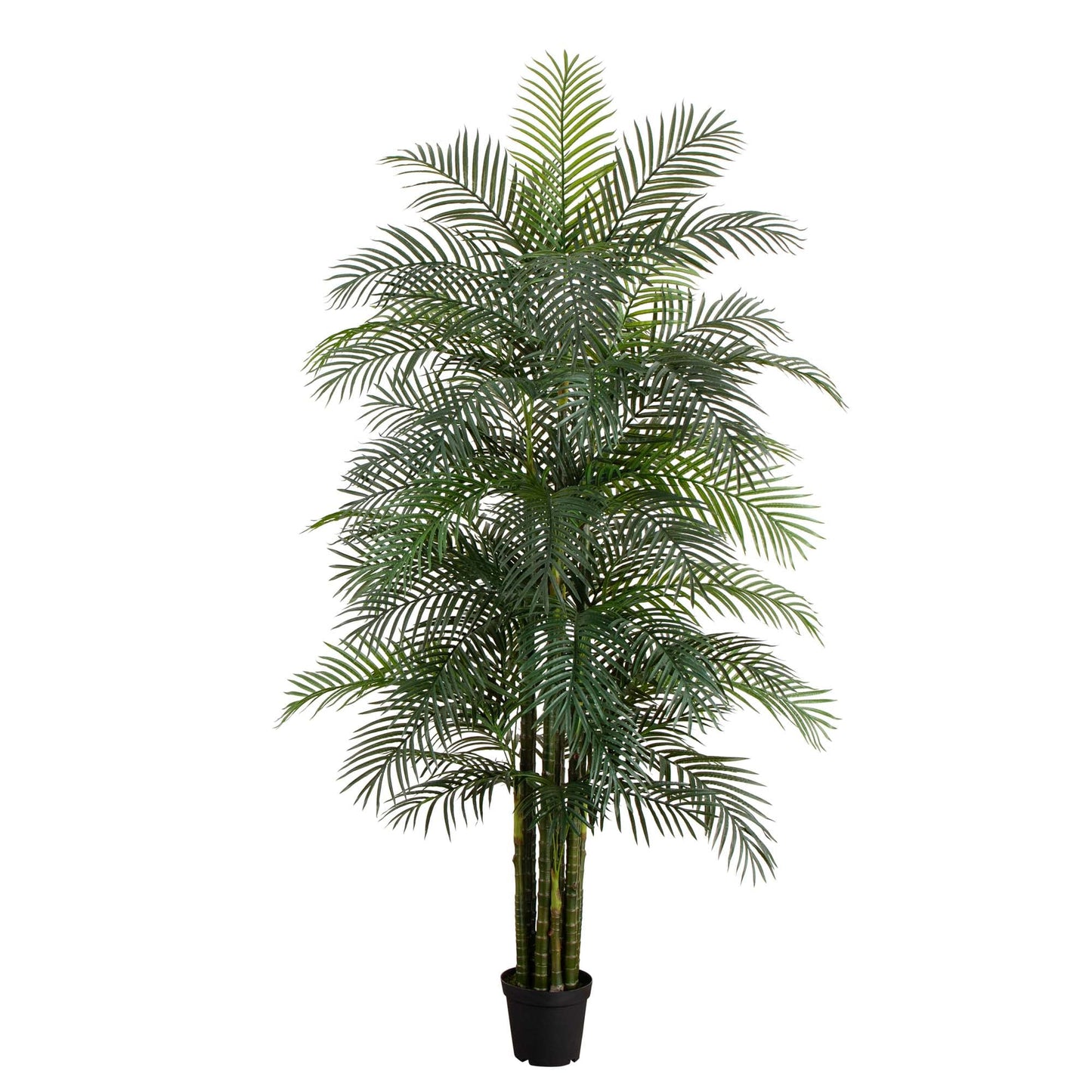 Nearly Natural 108-in Green Indoor/Outdoor Floor Areca Artificial tree