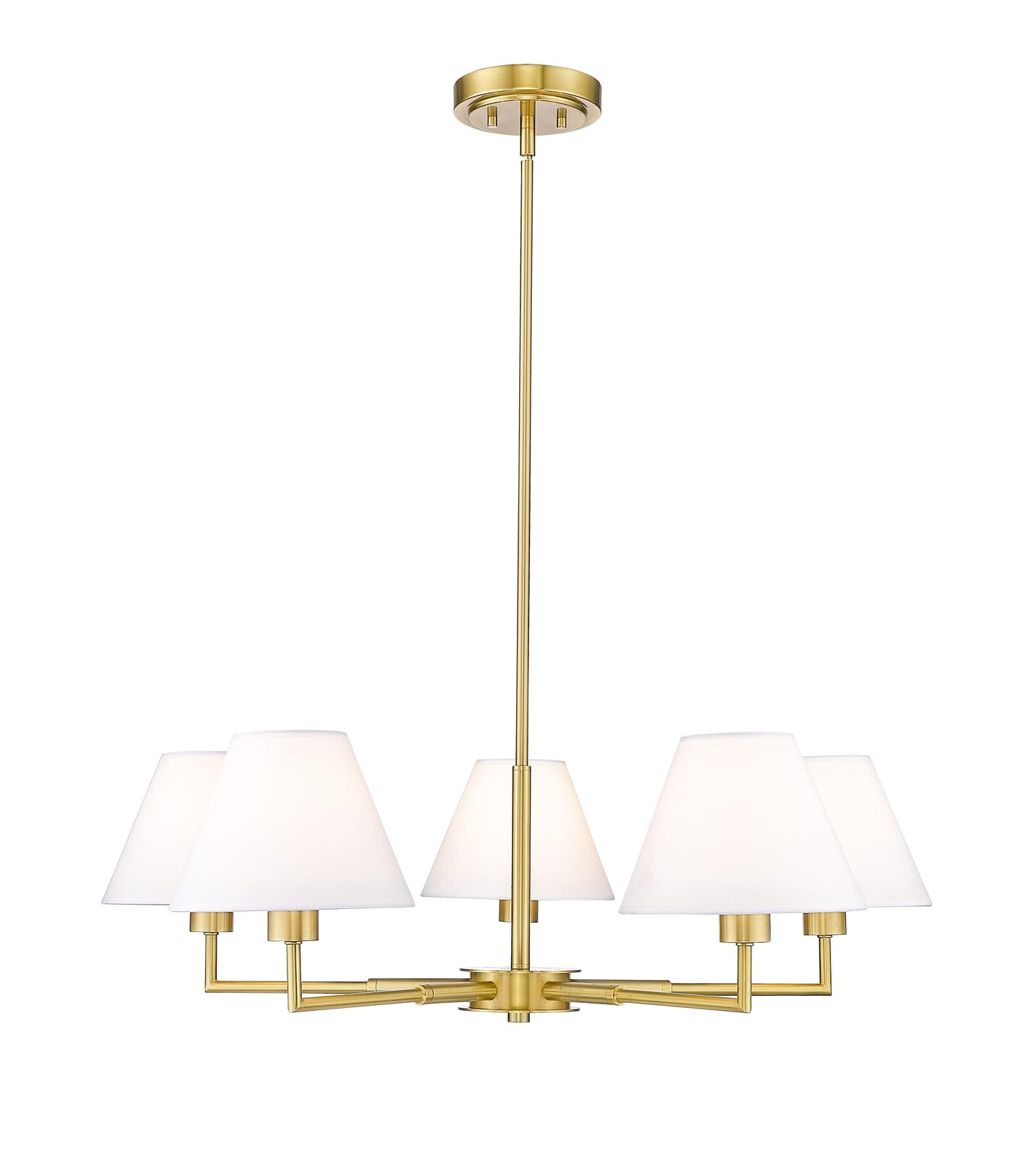 Z-Lite Leila 5 -Light Gold Indoor Fabric Steel Chandelier