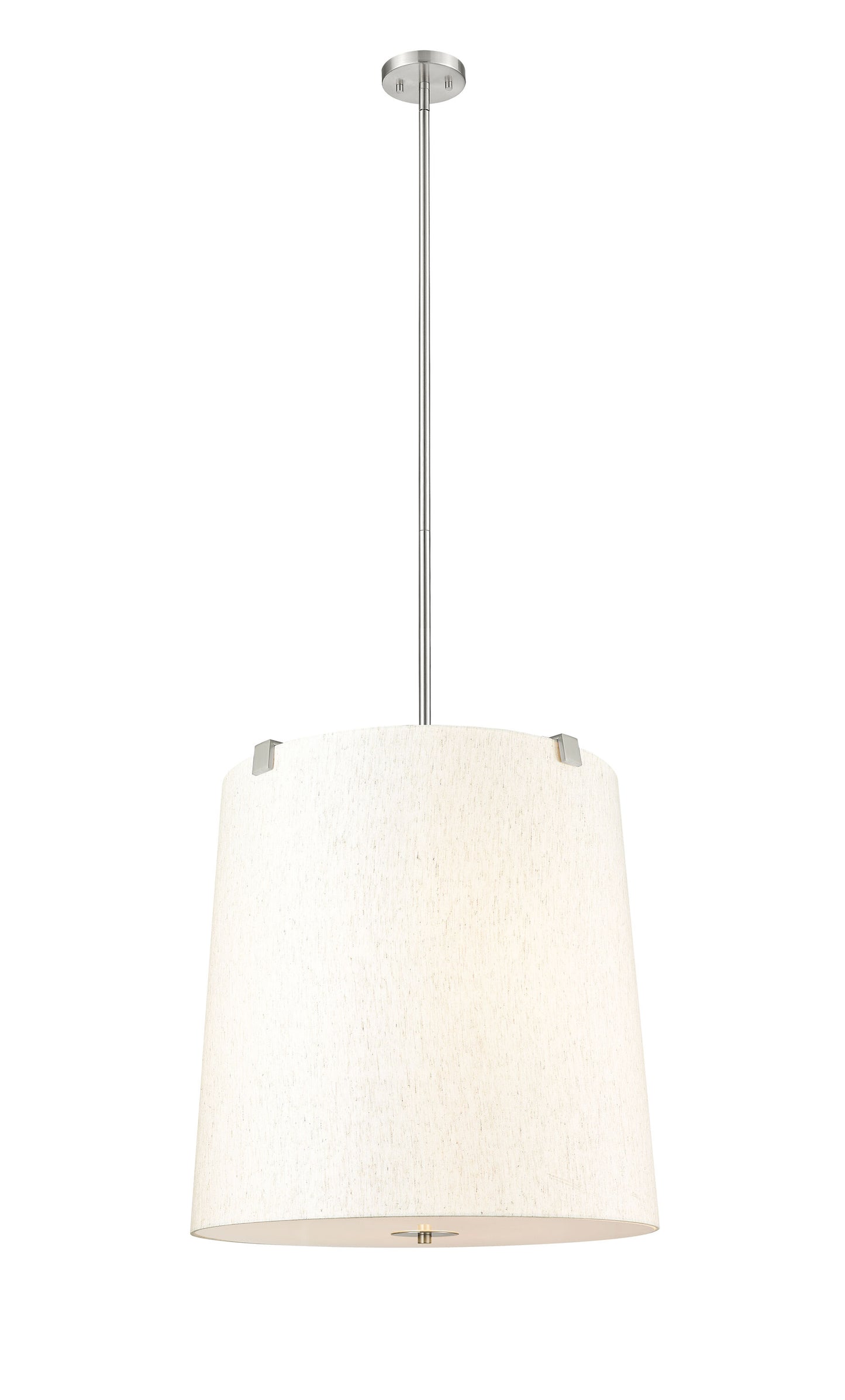 Z-Lite Weston 6 -Light Brushed Nickel Transitional Cylinder Large Hanging Pendant light