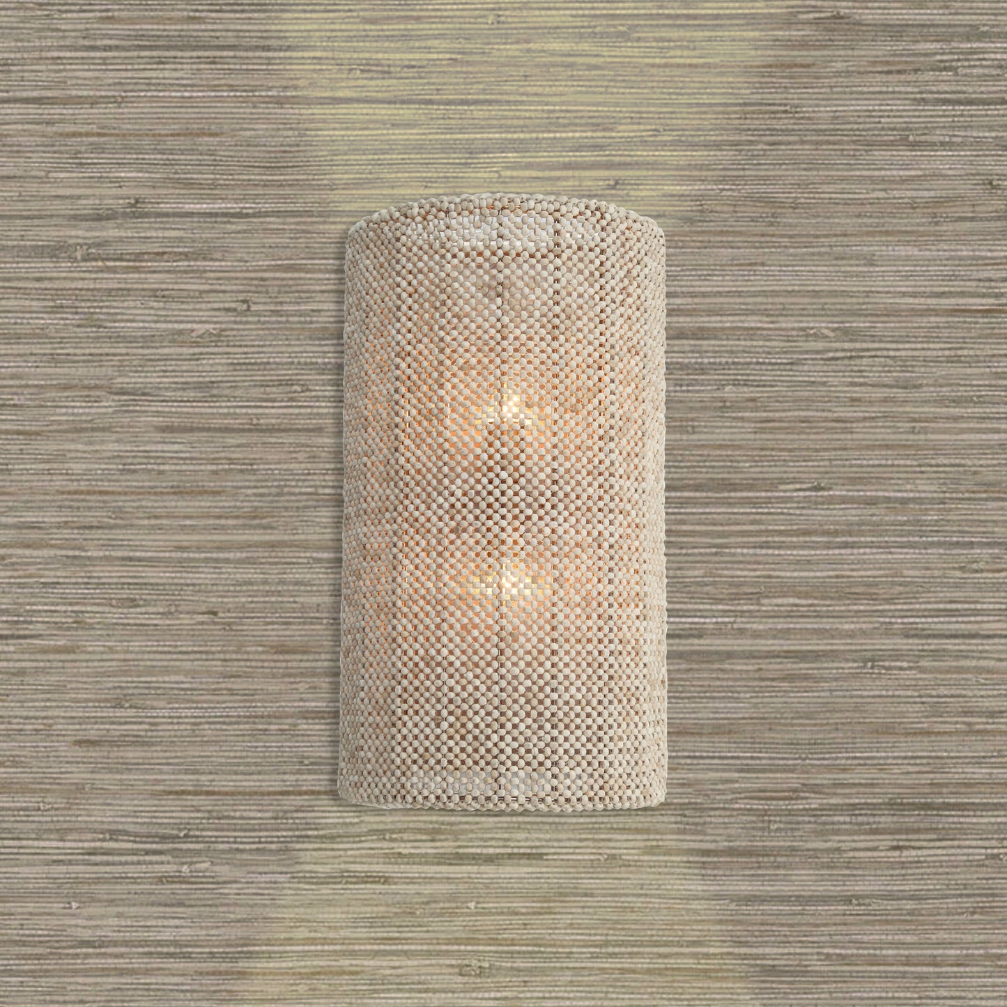 Metropolitan Copra 10-in W 2 -Light Brushed Nickel Bohemian/global Wall Sconce