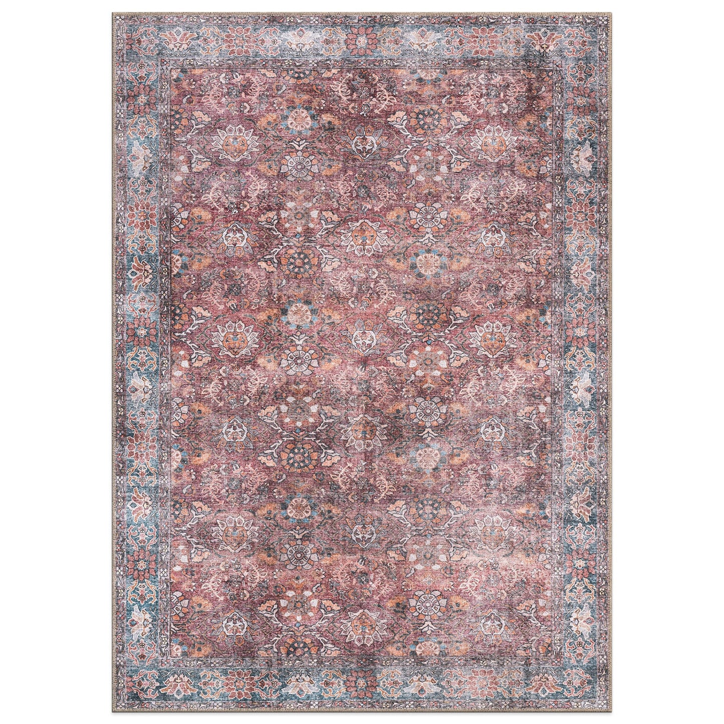World Rug Gallery 10 x 14 (ft) Loomed Polyester Multi Rectangular Indoor Machine washable Pet Friendly Area rug
