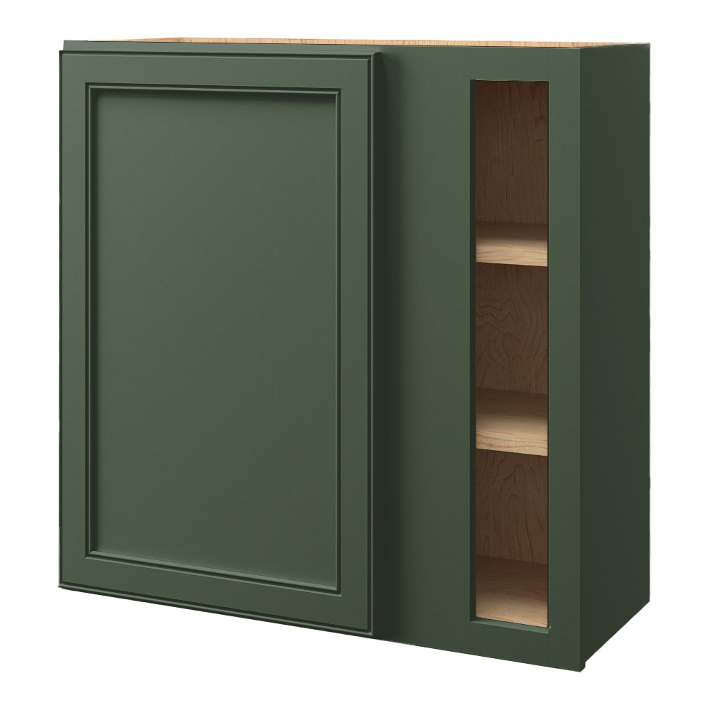 allen + roth Heathrow 30-in W x 30-in H x 12-in D Sage Blind Corner Wall Fully Assembled Cabinet Recessed Panel Square