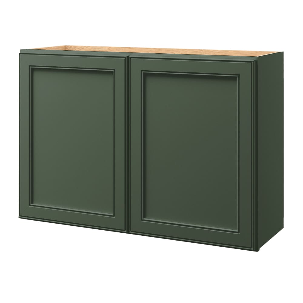 allen + roth Heathrow 36-in W x 24-in H x 12-in D Sage Wall Fully Assembled Cabinet Recessed Panel Square