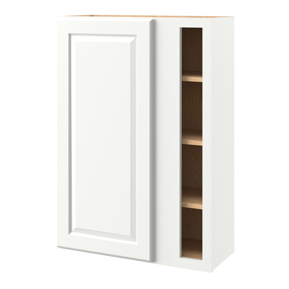 allen + roth Tilson 30-in W x 42-in H x 12-in D Linen Blind Corner Wall Fully Assembled Cabinet Raised Panel Square