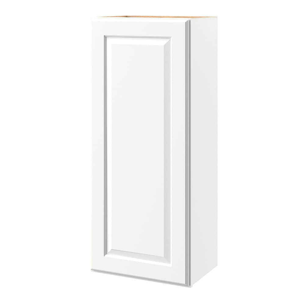 allen + roth Tilson 18-in W x 42.125-in H x 12-in D Linen Wall Fully Assembled Cabinet Raised Panel Square