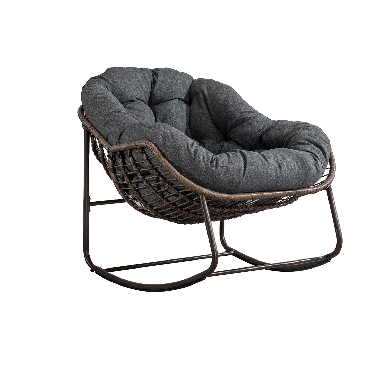 Bybafun 37.2-in W Casual Dark Gray Accent Armchair