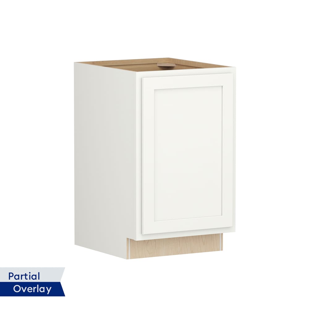 Shenandoah PRO Express Breckenridge 21-in W x 34.5-in H x 24-in D Linen Partial Overlay Base Fully Assembled Plywood Cabinet Recessed Panel