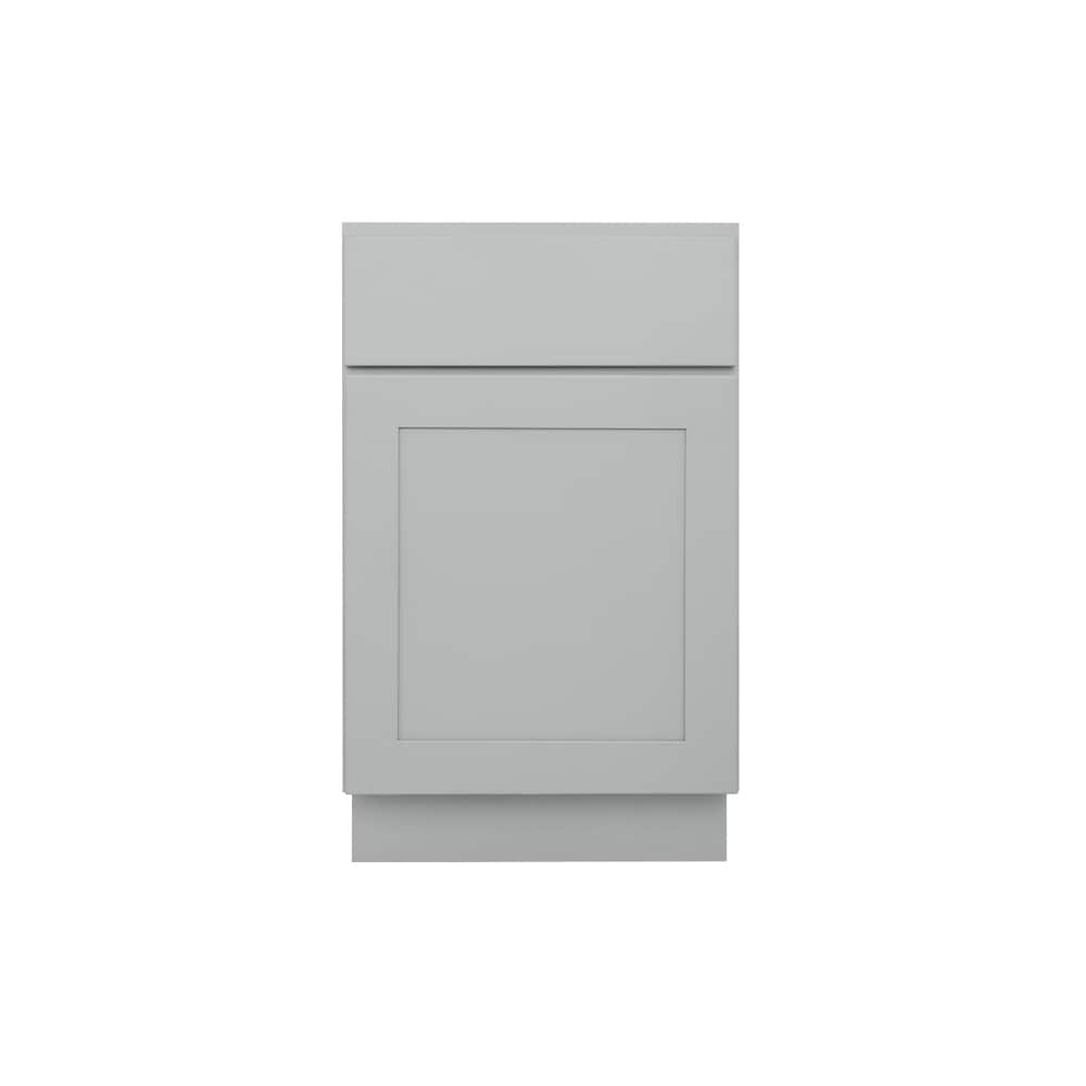 RELIABILT Overlake 21-in W x 34.5-in H x 24-in D Gray Base Ready to Assemble (RTA) Plywood Cabinet Recessed Panel Shaker