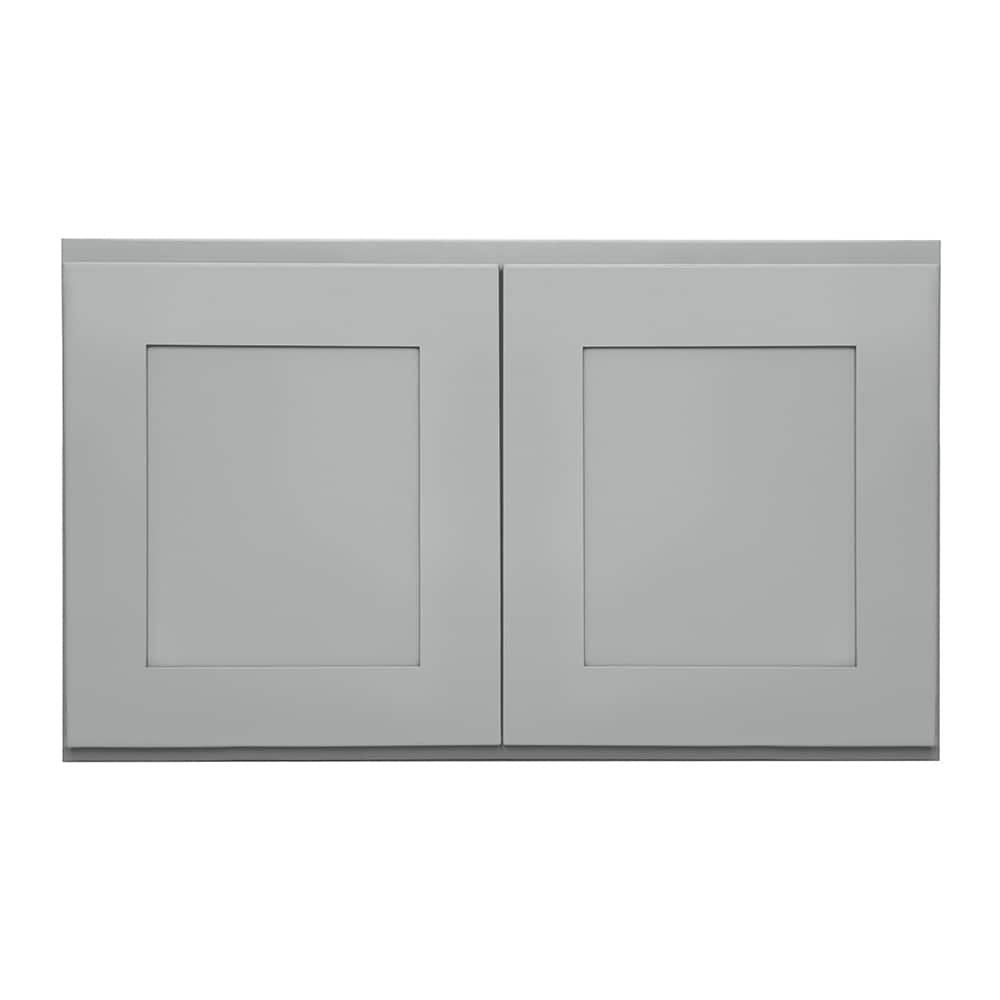 RELIABILT Overlake 30-in W x 18-in H x 12-in D Gray Wall Ready to Assemble (RTA) Plywood Cabinet Recessed Panel Shaker