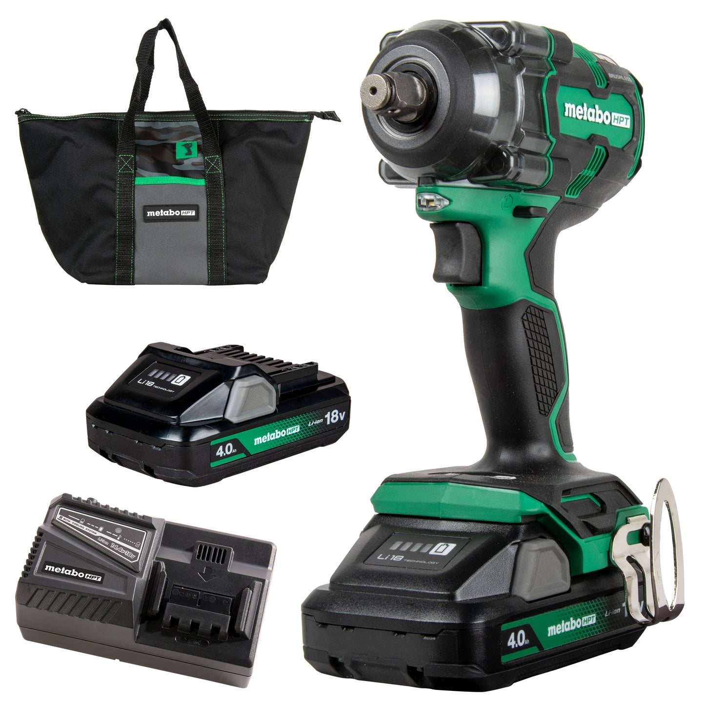 Metabo HPT 18-volt Variable 1/2-in square Drive Cordless Impact Wrench (2 Batteries) WR18DHM