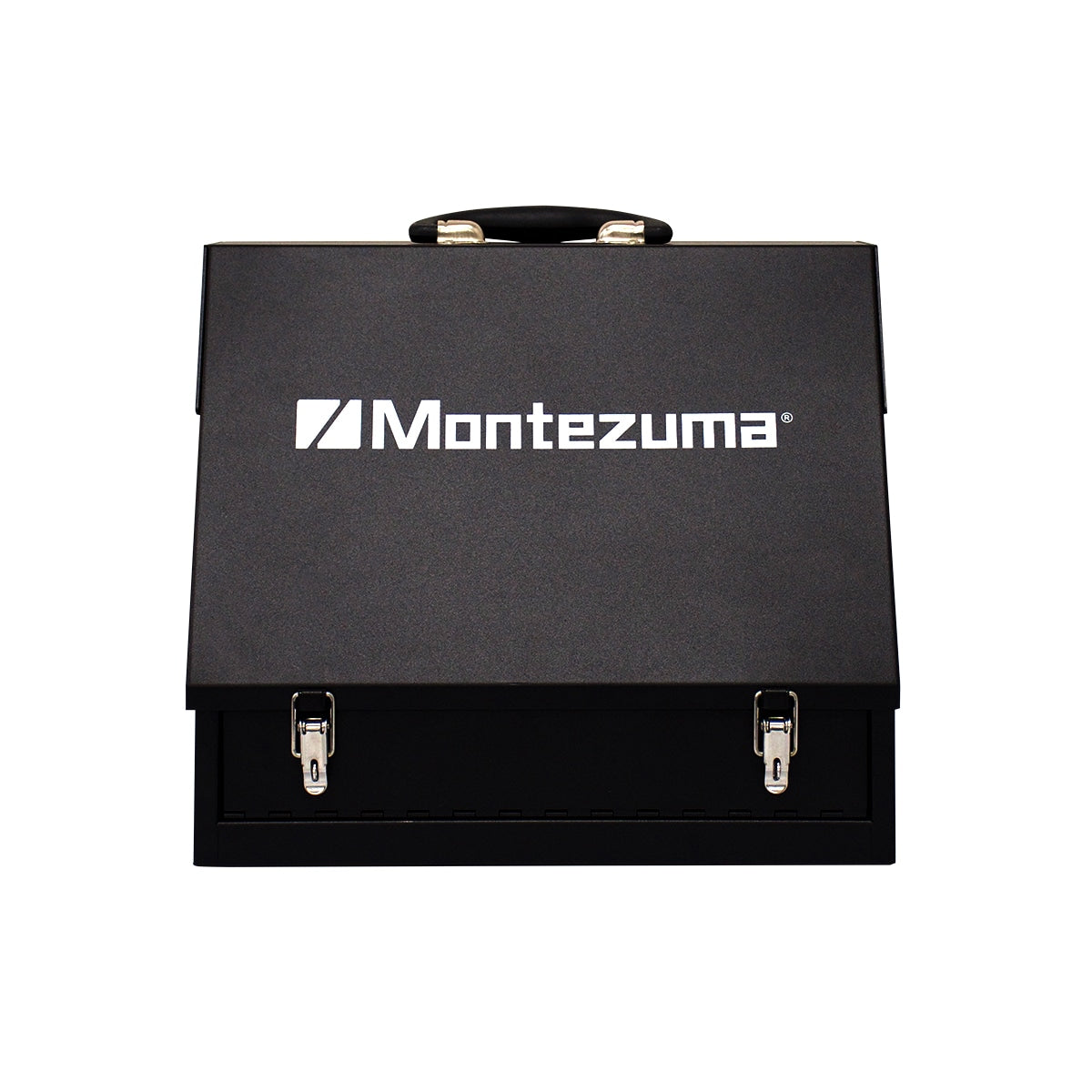 Montezuma Triangle 15.35-in W x 13.19-in H x 10.04-in D Black Steel Tool Box SB150B-2