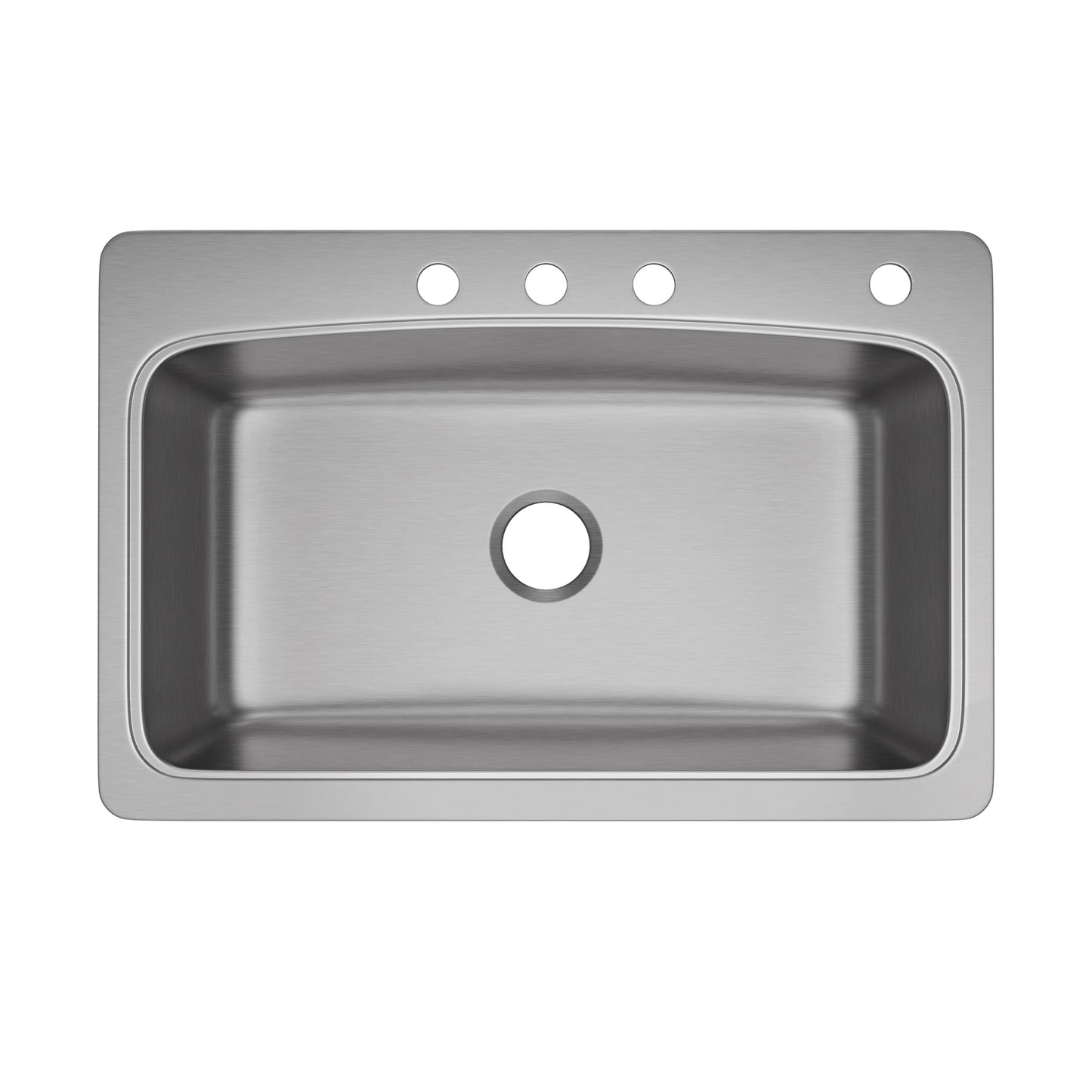 PROFLO Drop-in 32.9375-in x 22.0625-in Stainless steel Single bowl 20 -Gauge Kitchen Sink