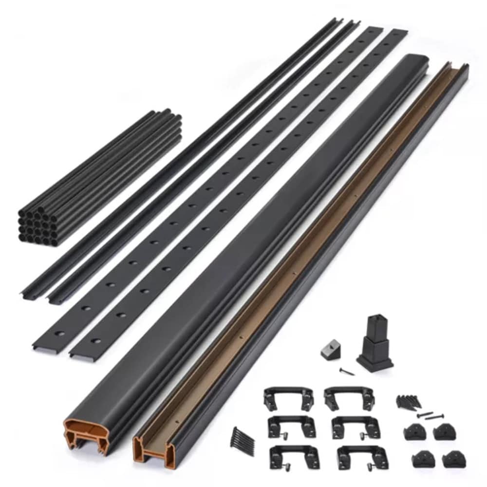 Trex Transcend 8-ft x 36-in Charcoal Black Composite Deck Rail Kit