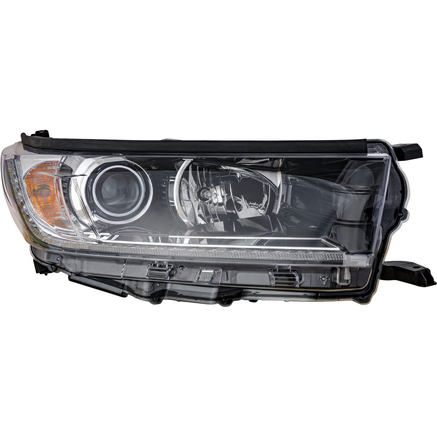 Garage-Pro Passenger Side Headlight For Toyota Highlander 2017-2018 Halogen with Bulb(s) For Models Without Smoked Chrome Accent Replaces# 811100e390
