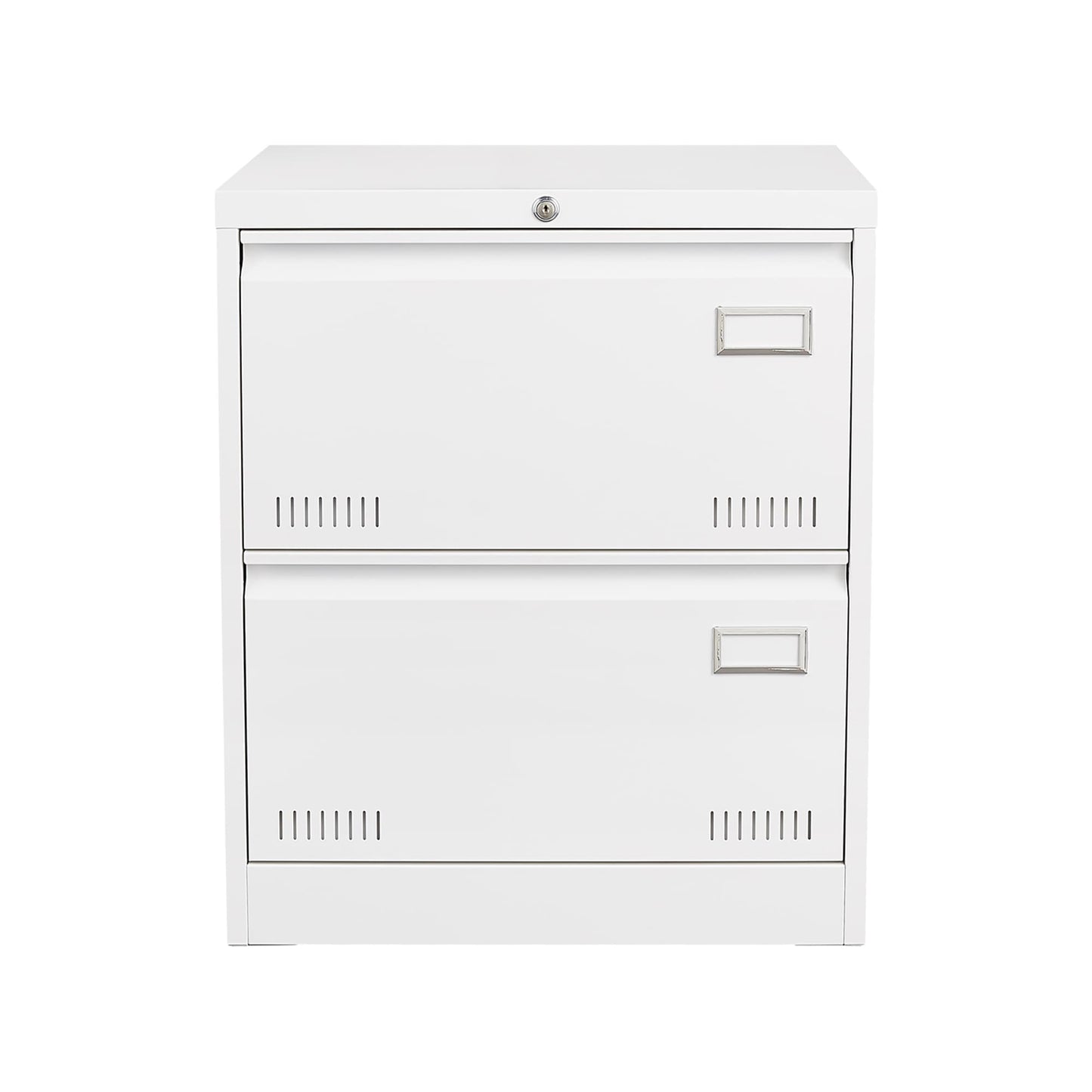 SINOFURN White 2 -Drawer 23.6-in File Cabinet