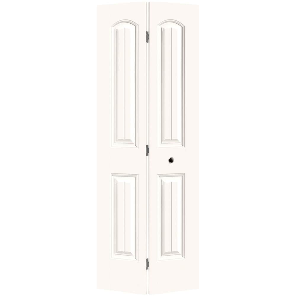 Masonite Cheyenne 30-in x 80-in Snowstorm 2-panel Smooth Hollow core Prefinished Molded composite Closet Bifold Door ( Hardware Included )