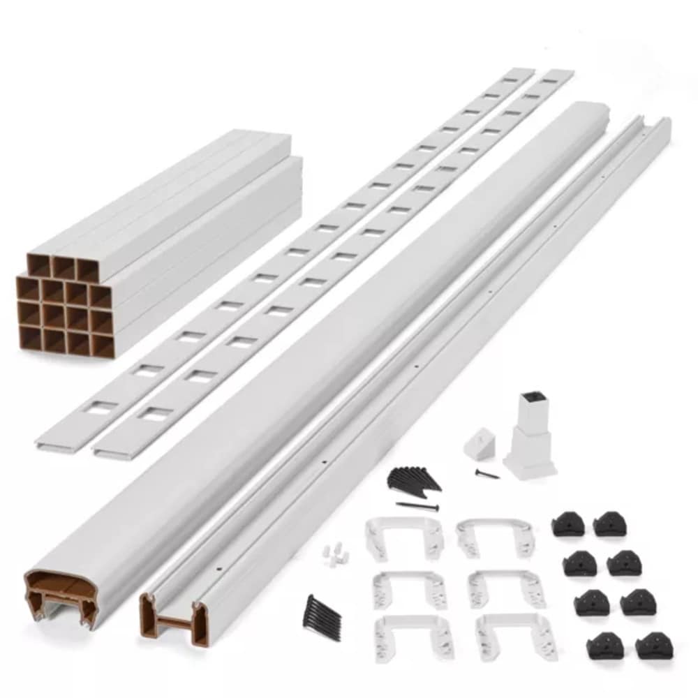 Trex Transcend 8-ft x 36-in Classic White Composite Deck Stair Rail Kit
