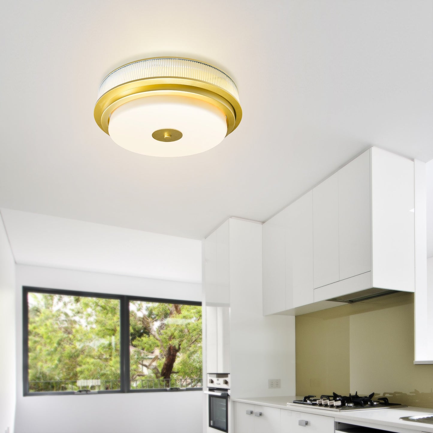 CWI Lighting Valdivia 5 -Light 22-in Gold Flush Mount Light