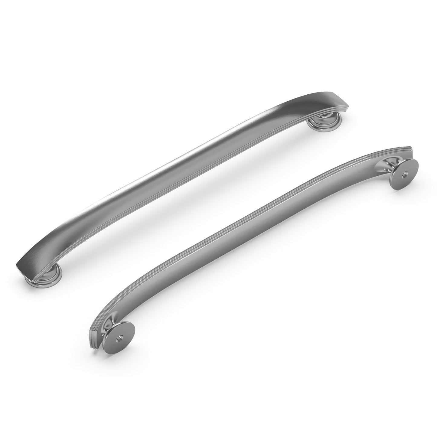Hickory Hardware American Diner 12-in , 305mm Center to Center Satin Nickel Arch Handle Appliance Pull 5 -Pack