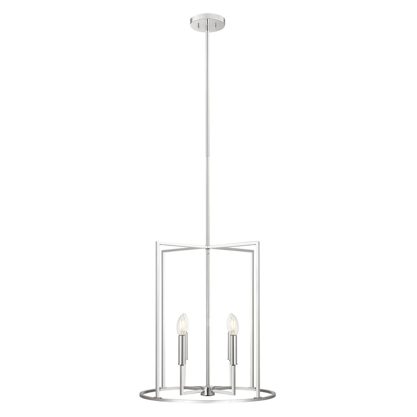 Meridian Lite Trends Meridian 4 -Light Chrome Modern/contemporary Linear Medium Hanging Pendant light