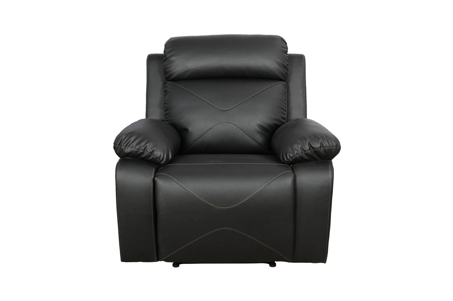 Siavonce 40-in W Modern Black Faux leather Accent Armchair