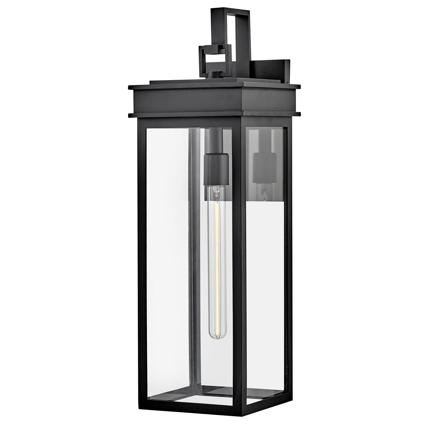 Lark Cole 1 -Light 25-in H Satin Black Hardwired Outdoor Wall Light