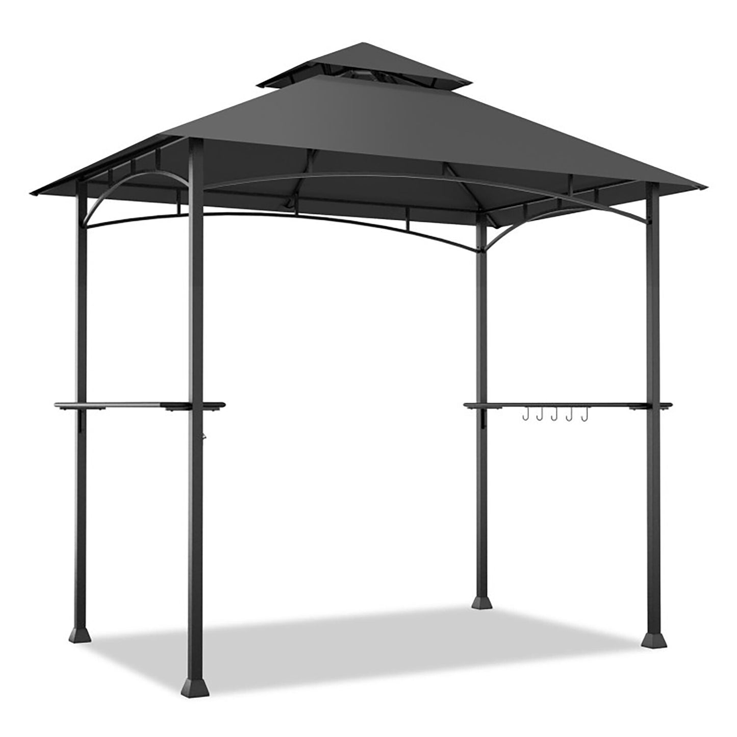 CASAINC 8-ft x 5-ft Pop-up folding tent Gray Grill Gazebo with Soft Top Roof
