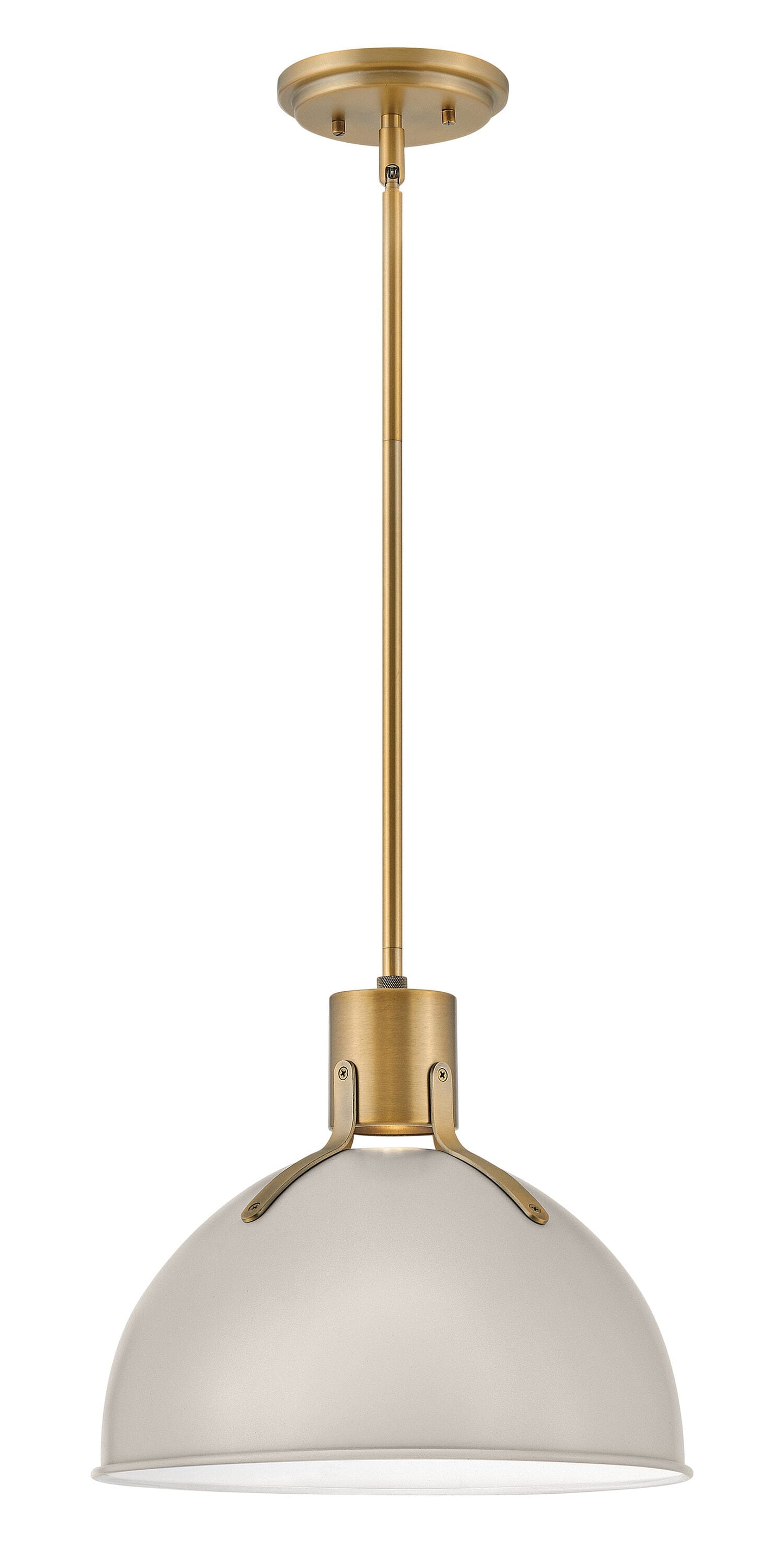 Hinkley Argo 1 -Light Lacquered Brass Modern/contemporary Metal Dome Medium Indoor Hanging Pendant Light