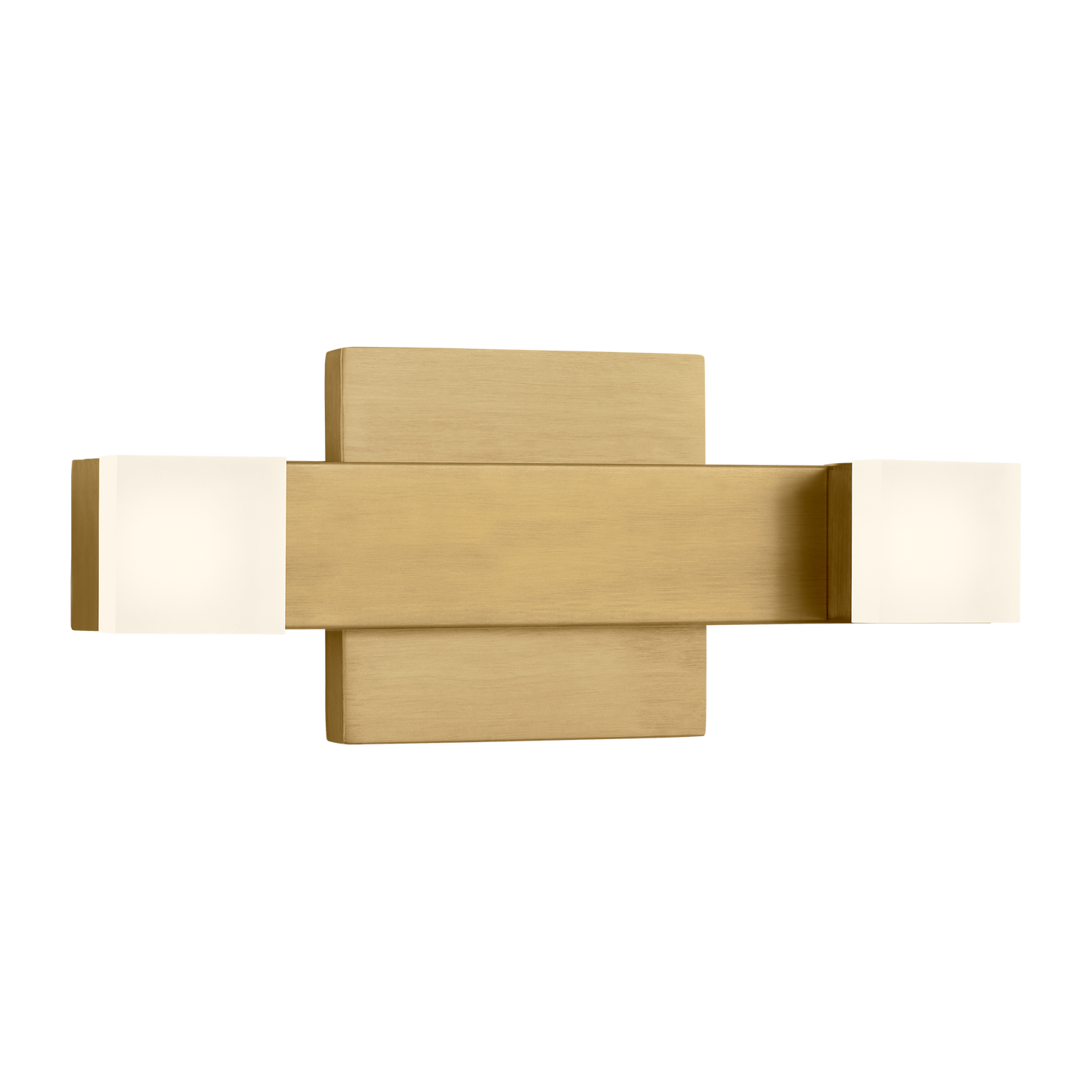 Scott Living Brander 11.38-in 2 Light Satin Brass Integrated LED Modern/contemporary Bathroom Vanity light