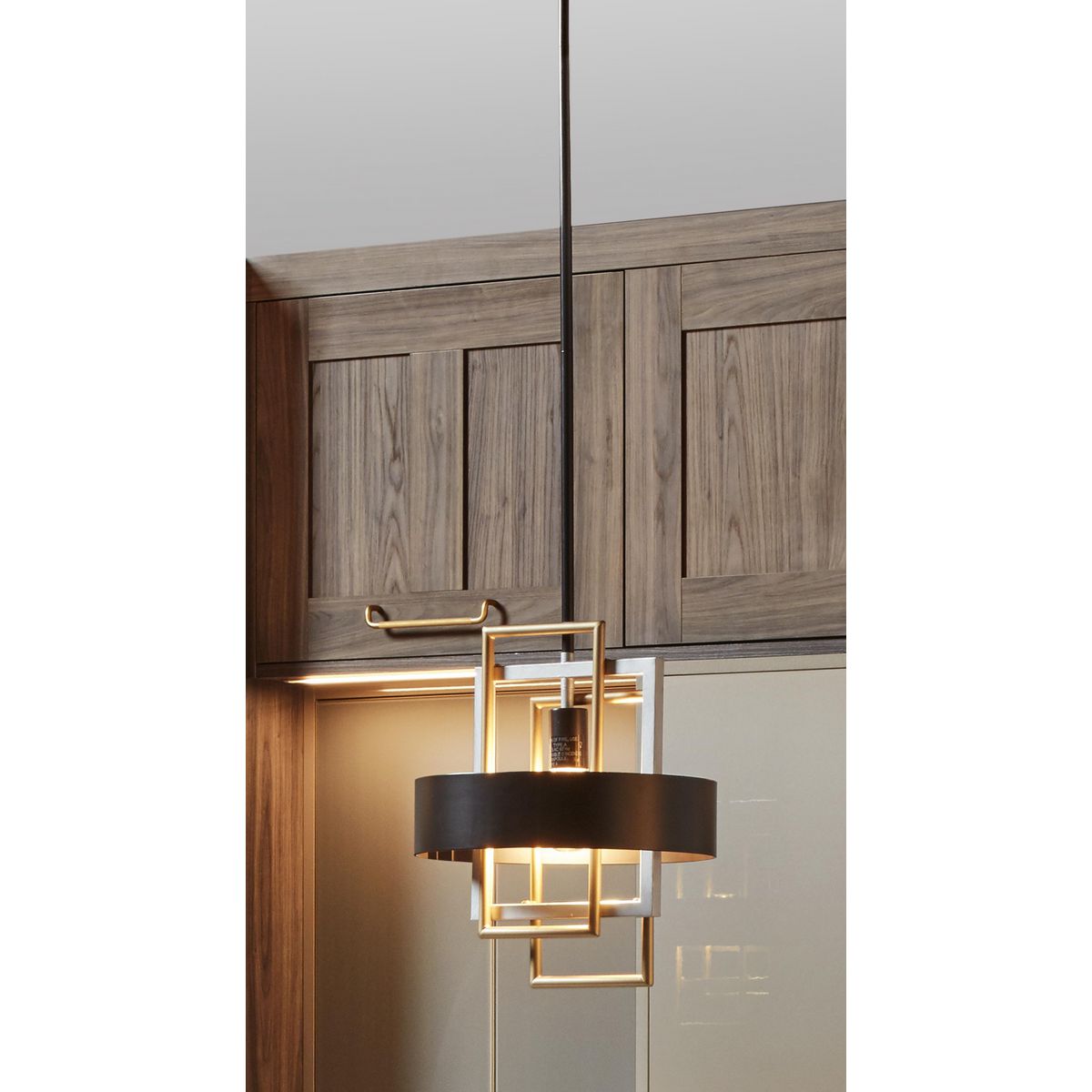 Progress Lighting Adagio 3 -Light Matte Black Modern/contemporary Geometric Medium Indoor Hanging Pendant Light
